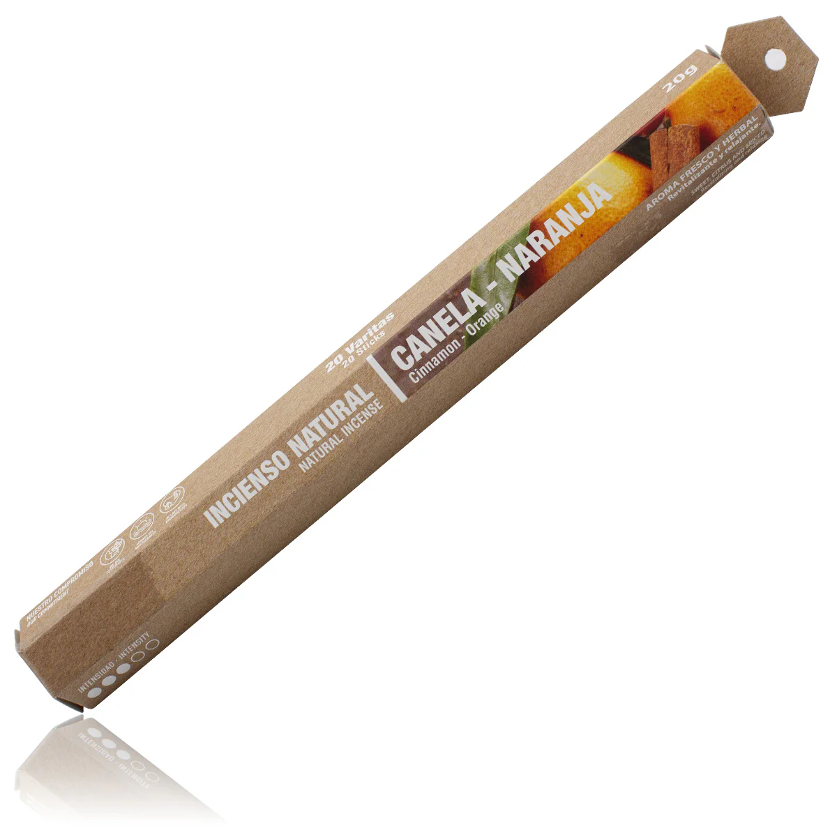 Incienso Natural 20 Sticks Canela Naranja Sys Aromas | Fragancia Cítrica Especiada | Ambiente Relajante | Aroma Duradero