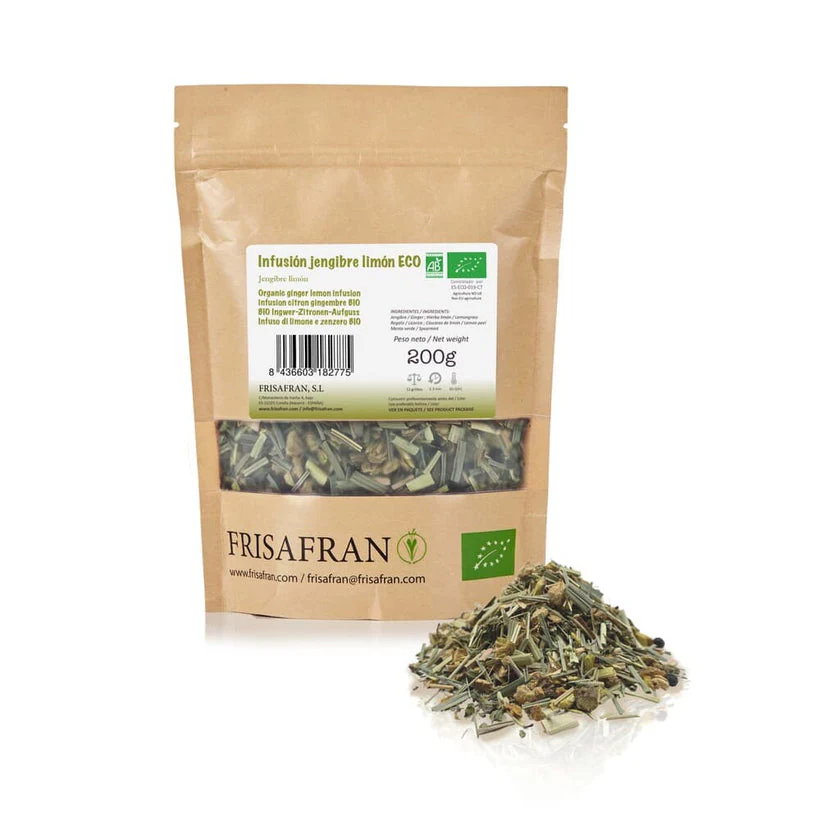 Infusión De Jengibre-limón Ecológica |granel | Calidad | Frisafran 100 G - Image 2
