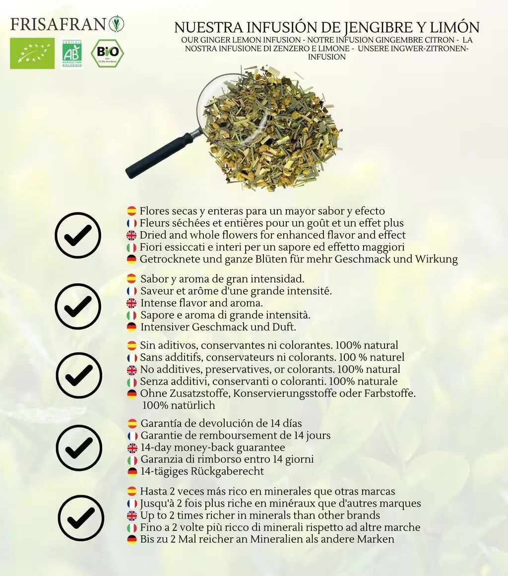 Infusión De Jengibre-limón |pirámides | Calidad | Frisafran 30 Uds - Image 5