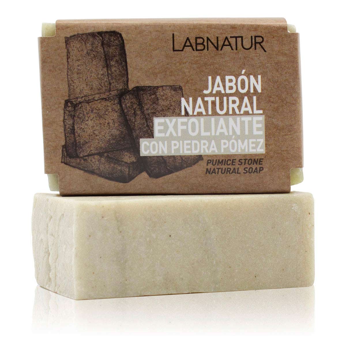 Jabón Natural Exfoliante Piedra Pómez Labnatur 100 G | Eliminación De Durezas | Renovador | Limpieza Profunda