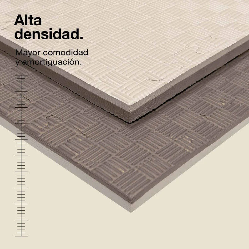 Jowy Tatami Puzzle 2cm 100x100cm – Superficie 5 Líneas Gris/blanco - Image 2
