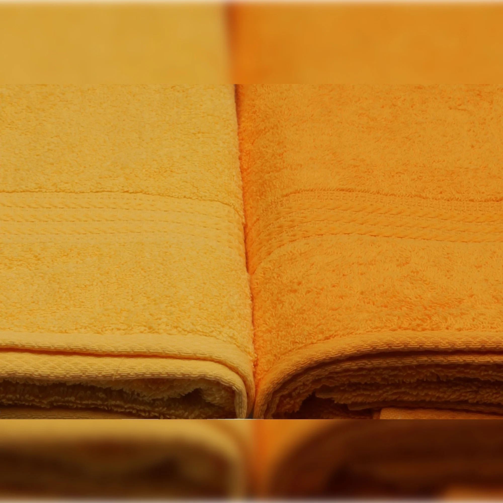 Juego De Toallas De Baño (4 Piezas) Amarillo Claro, Amarillo, Naranja Pálida Y Naranja - Image 3
