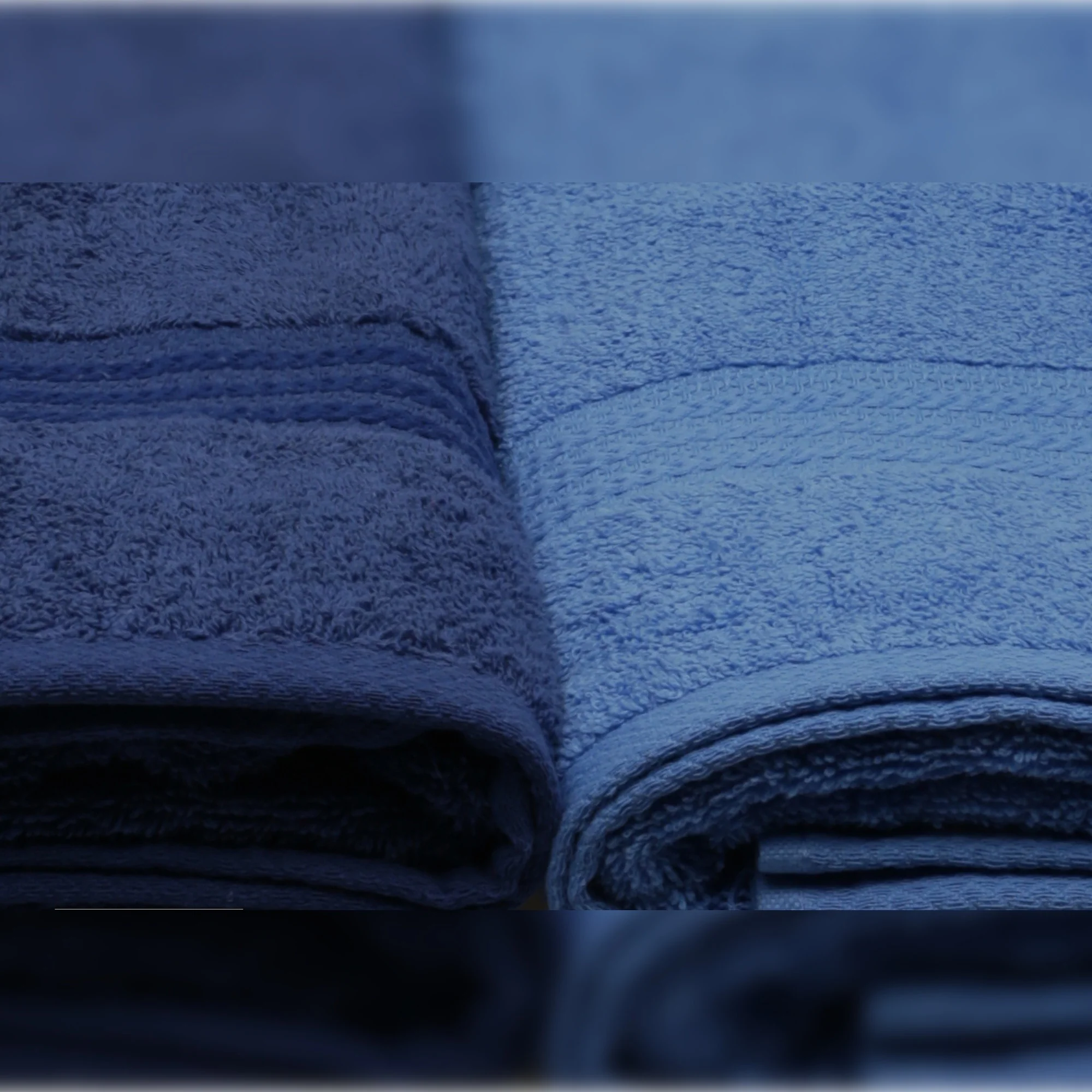 Juego De Toallas De Baño (4 Piezas) Azul Oscuro, Azul Y Azul Claro - Image 3