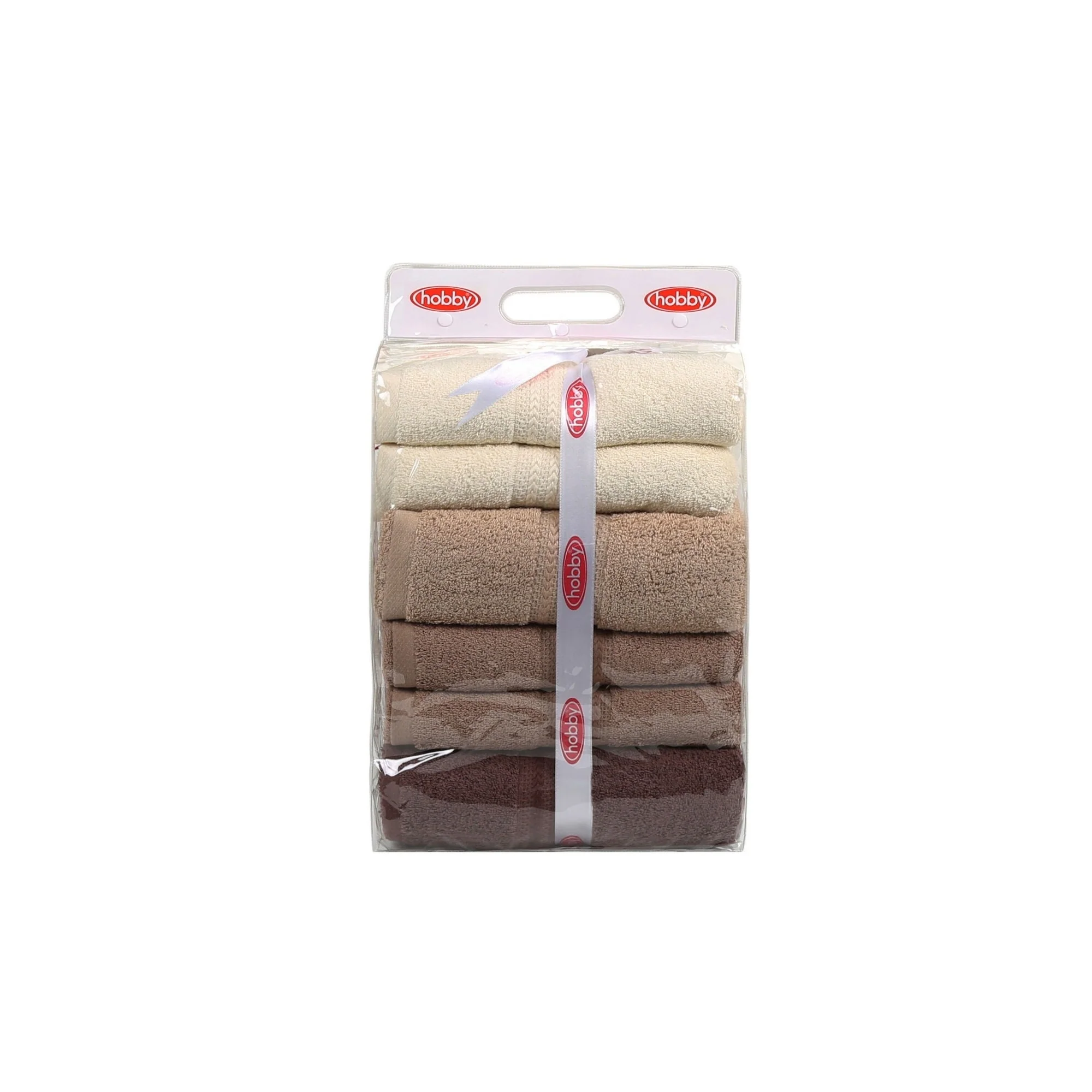 Juego De Toallas De Baño (4 Piezas) Crema, Beige Y Marrón - Image 4