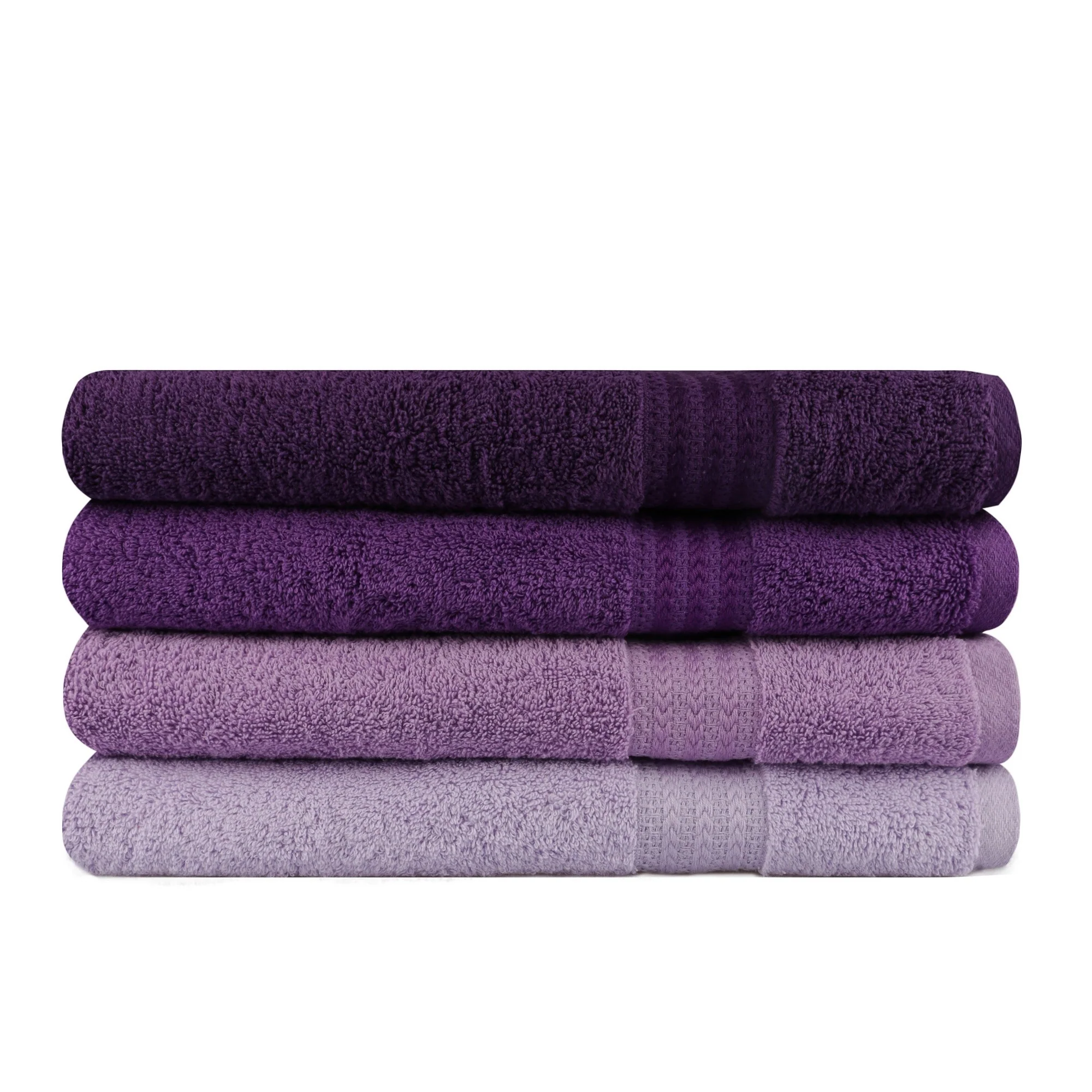 Juego De Toallas De Baño (4 Piezas) Lila Ligera, Lila, Púrpura, Morado Oscuro - Image 2