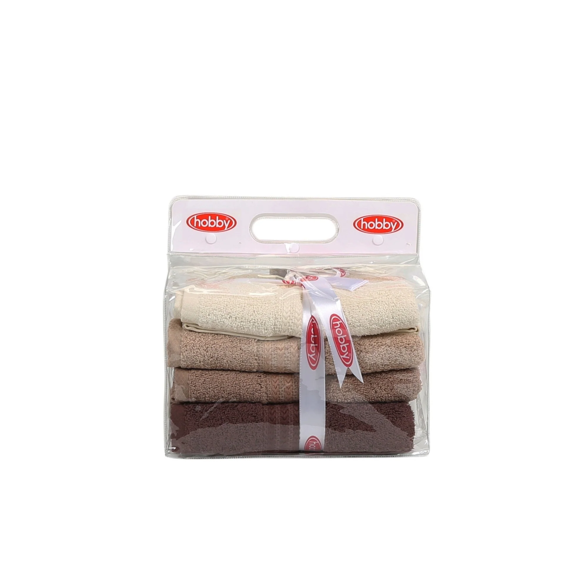 Juego De Toallas De Mano (4 Piezas) Crema, Beige Y Marrón - Image 4