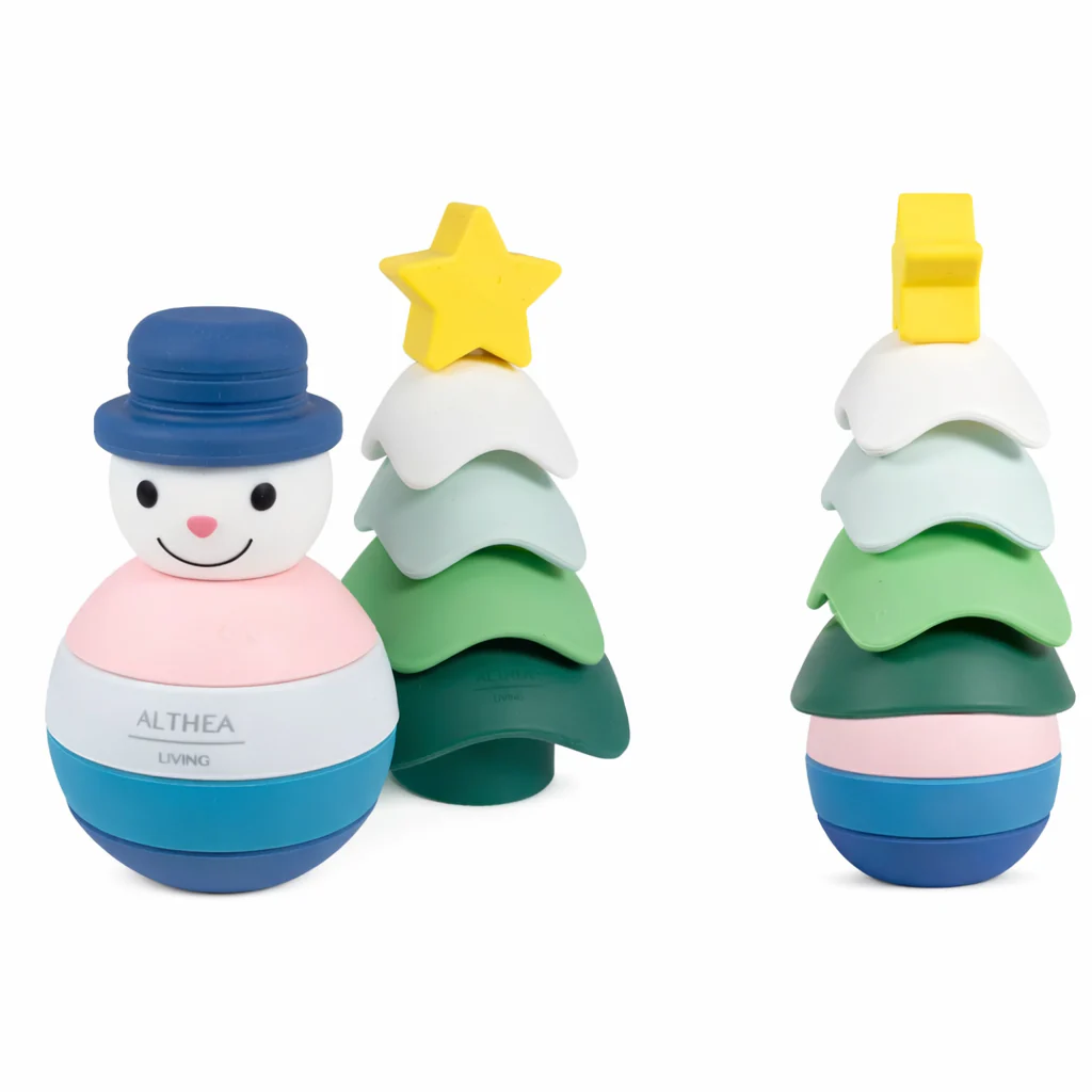 Juguete Apilable Educativo De Silicona Para Bebé · Set Sensorial · Diseño Navideño Althea Living Multicolor - Image 5