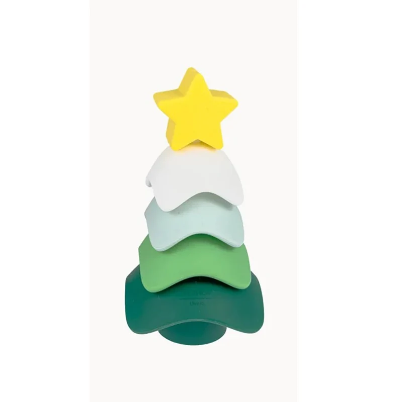 Juguete Apilable Educativo De Silicona Para Bebé · Set Sensorial · Diseño Navideño Althea Living Multicolor - Image 6