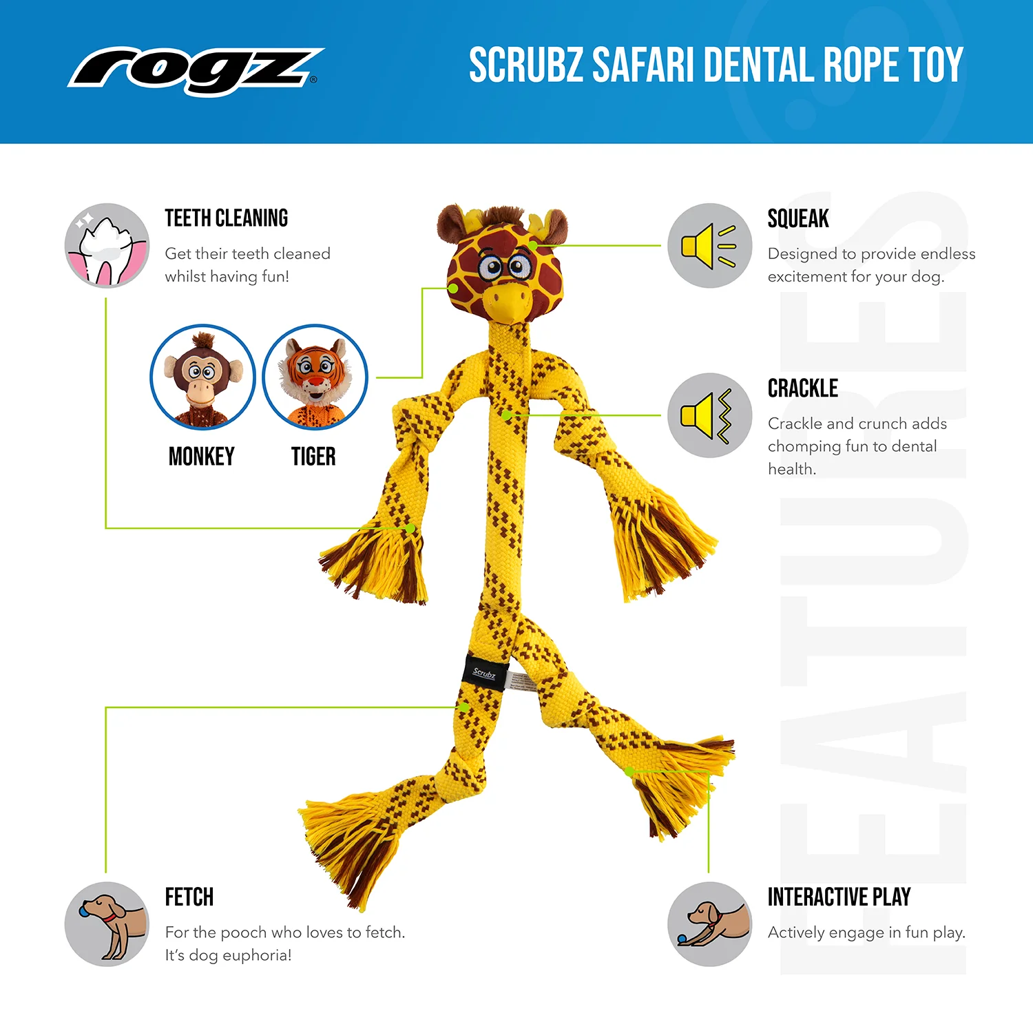 Juguete Cuerda Para Perro Safari Mono 44cm - Image 3