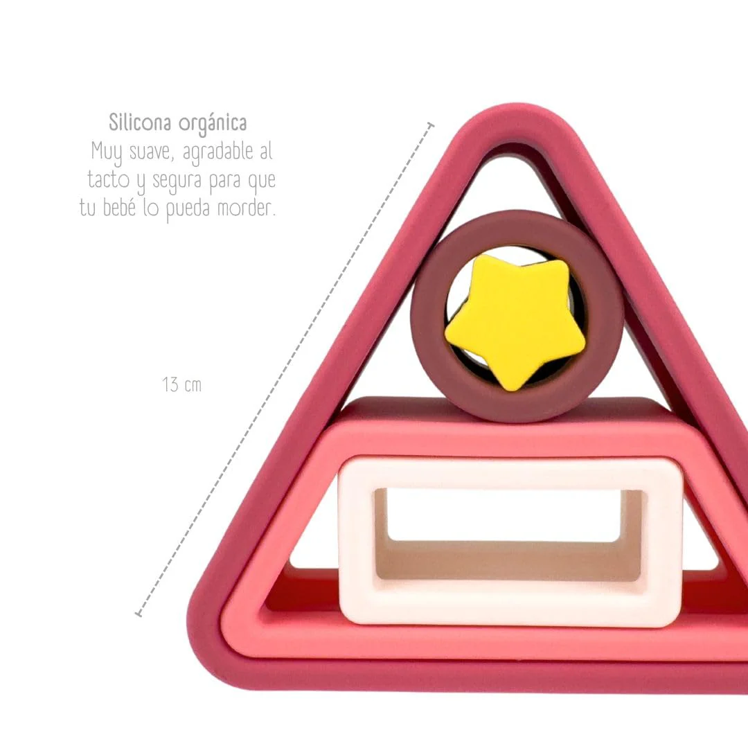 Juguete Geométrico Apilable Para Bebé De Silicona Orgánica Multifunción Althea Living Multicolor - Image 6