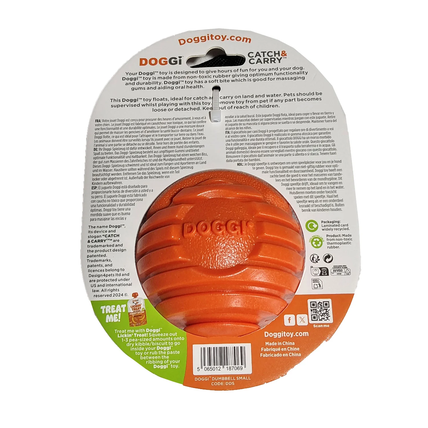 Juguete Para Perro Doggi Dumbell Talla S 17x12x7 Cm - Image 3