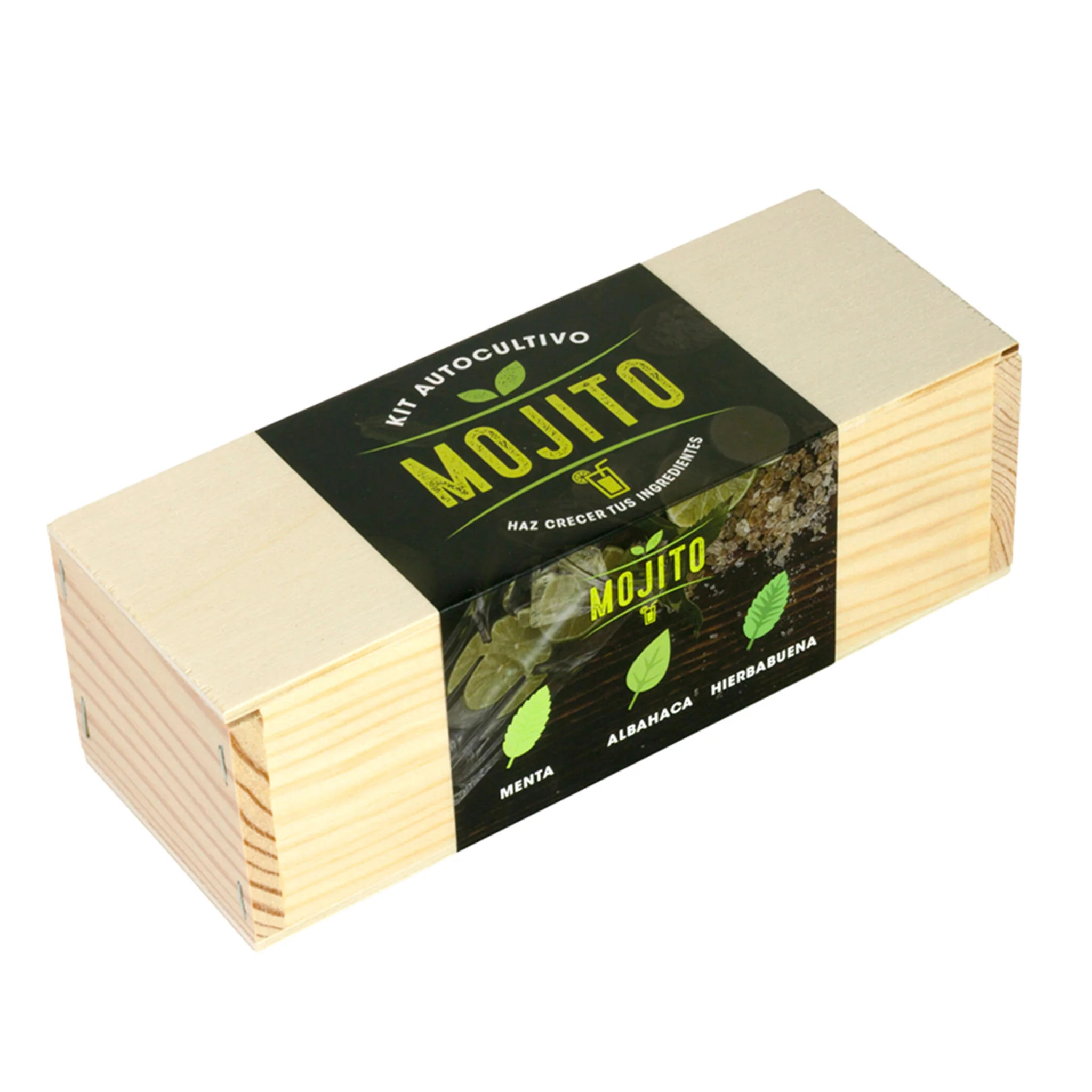 Kit Autocultivo Mojito | Cultiva Menta, Albahaca Y Hierbabuena En Casa | Regalo Original Para Cócteles