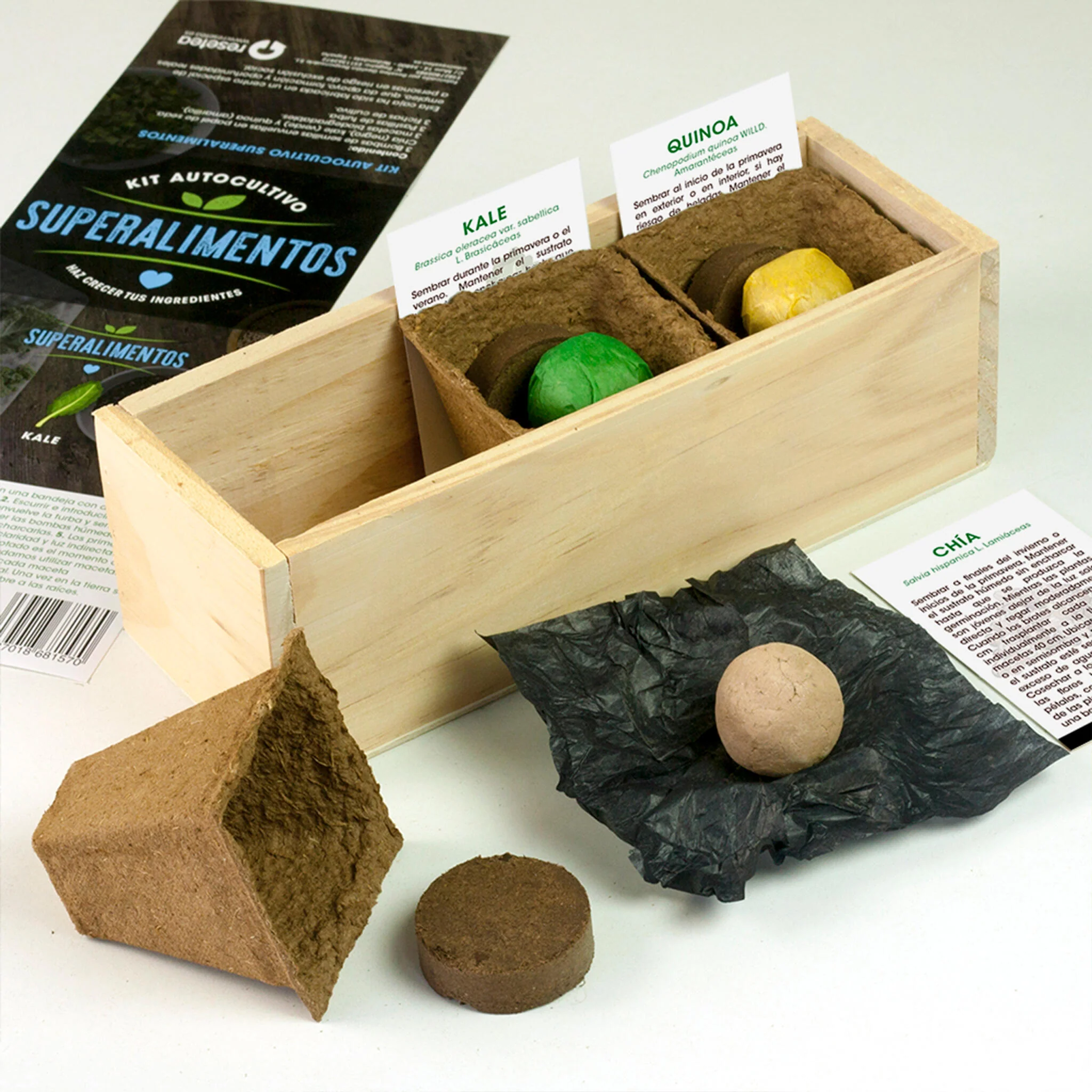 Kit Autocultivo Superalimentos | Cultiva Chía, Kale Y Quinoa En Casa | Regalo Foodie - Image 2