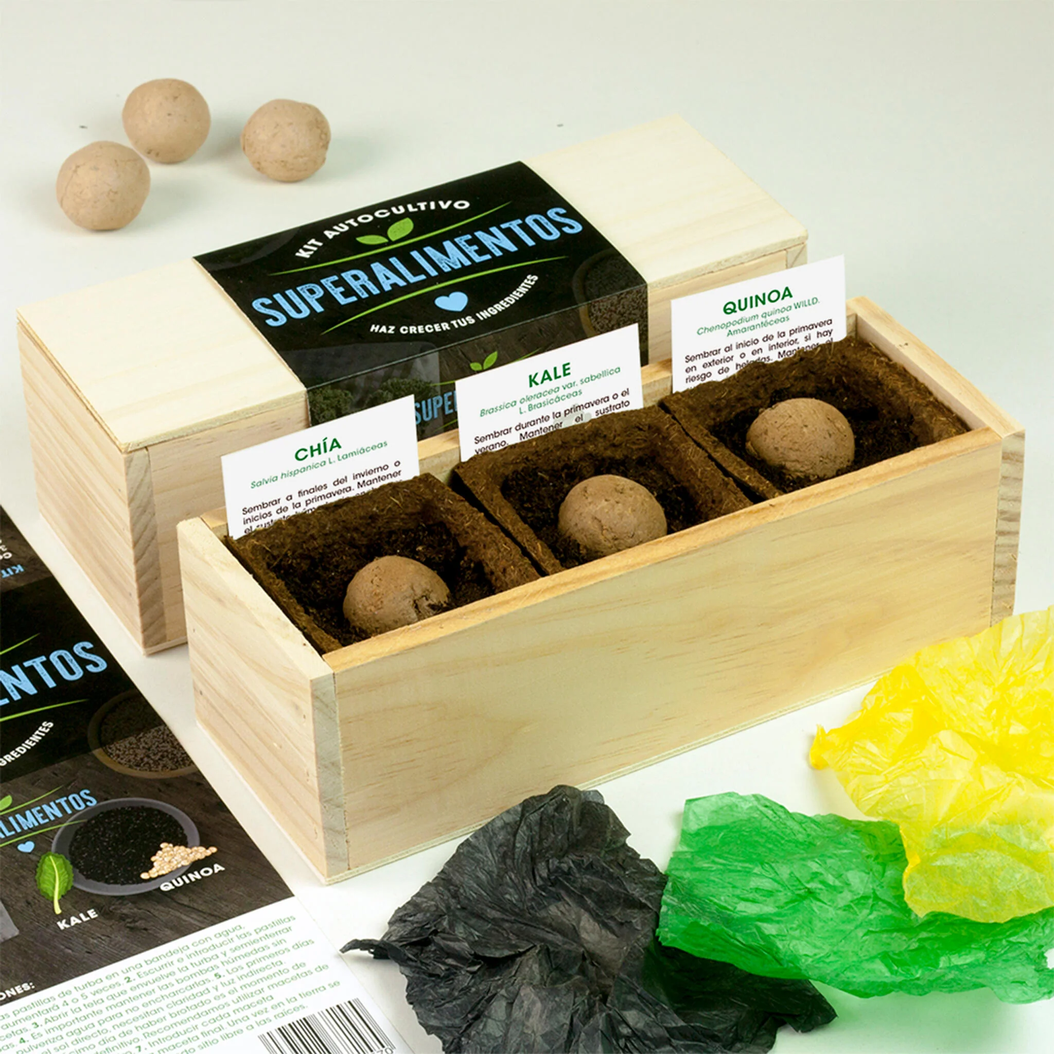 Kit Autocultivo Superalimentos | Cultiva Chía, Kale Y Quinoa En Casa | Regalo Foodie - Image 3