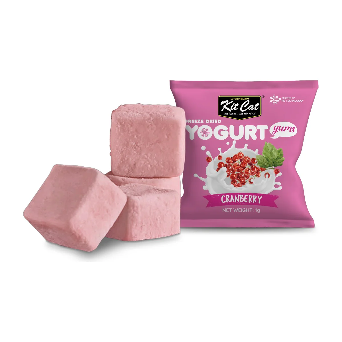 Kit Cat Yogurt Yums Liofilizado Arándano Rojo 10g (10 unidades) - Image 3