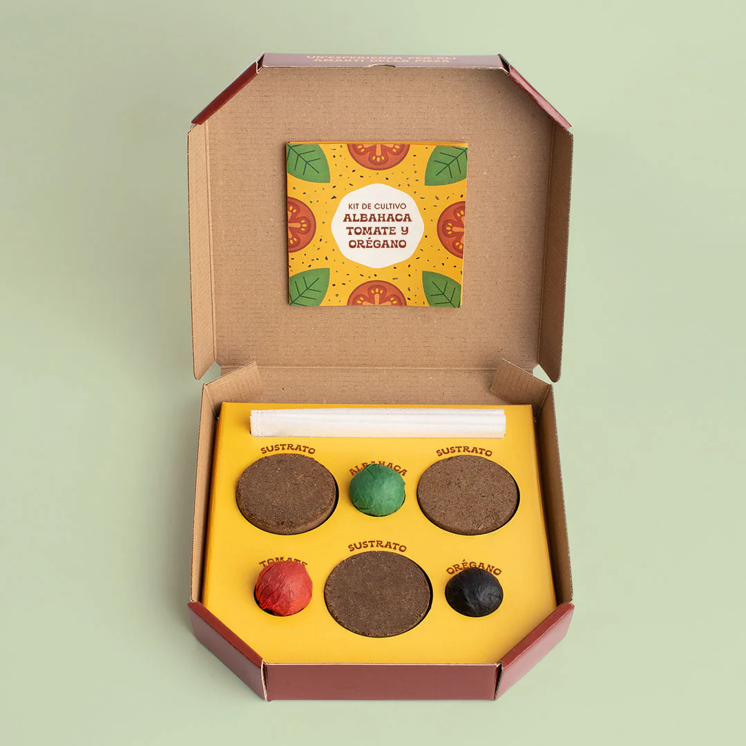 Kit Pizza Lovers | Cultiva Albahaca, Tomate Y Orégano En Casa | Regalo Gourmet Para Amantes De La Cocina - Image 2