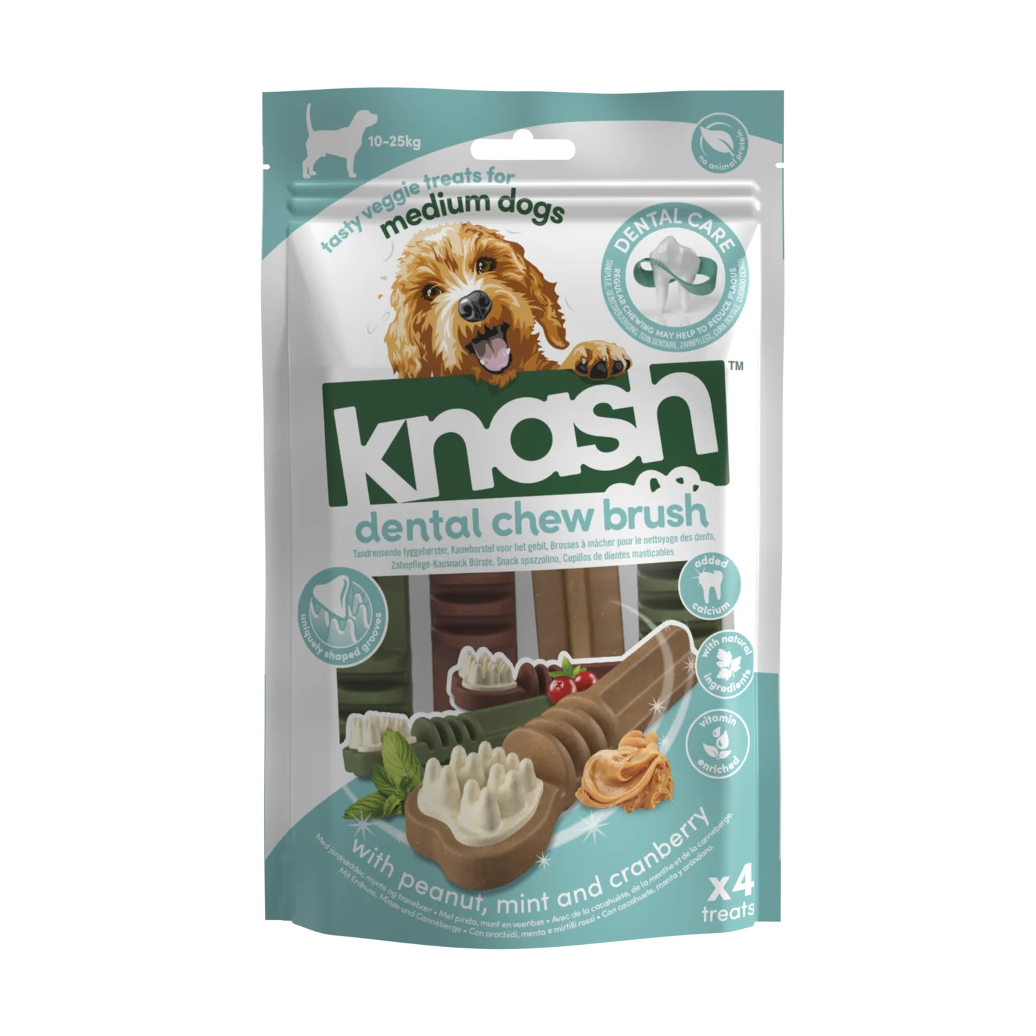 Knash Snack Dental Cepillo Para Perro M 2 Boslas X 4 Uds - Image 2