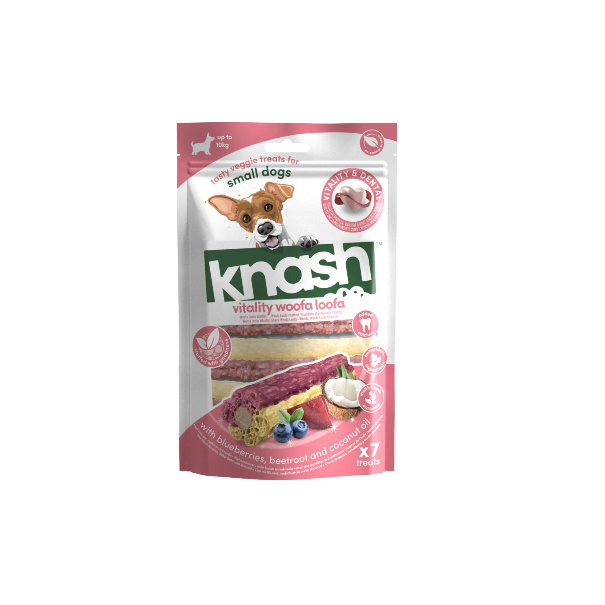 Knash Snack Vitality De Arándanos, Coco Y Remolacha Perro S 2 Boslas X 7 Uds - Image 3
