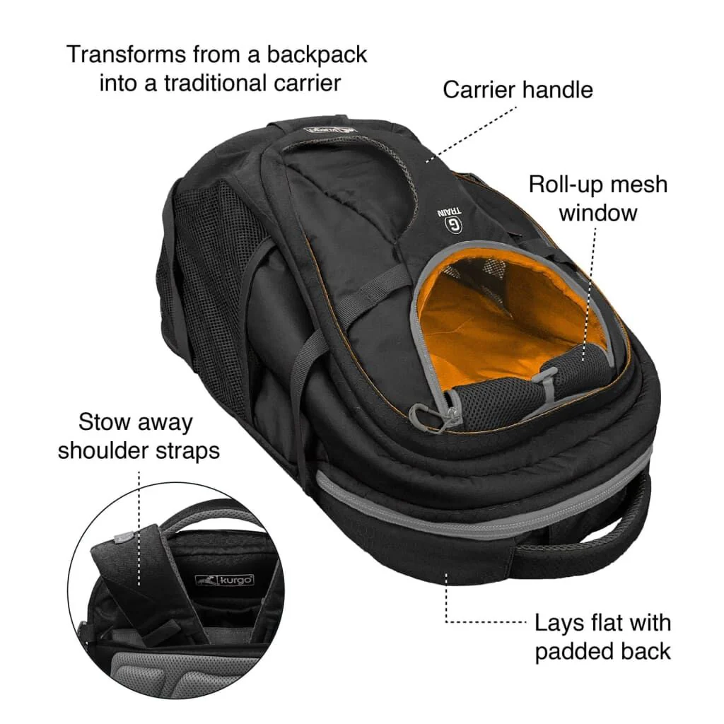 Kurgo Mochila Para Perros G-train K9 Negro - Image 4