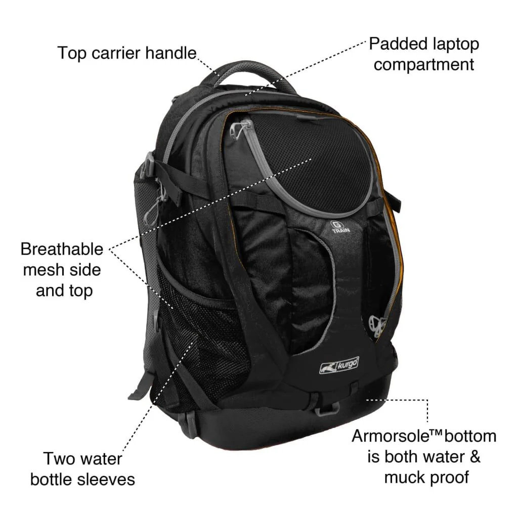Kurgo Mochila Para Perros G-train K9 Negro - Image 5