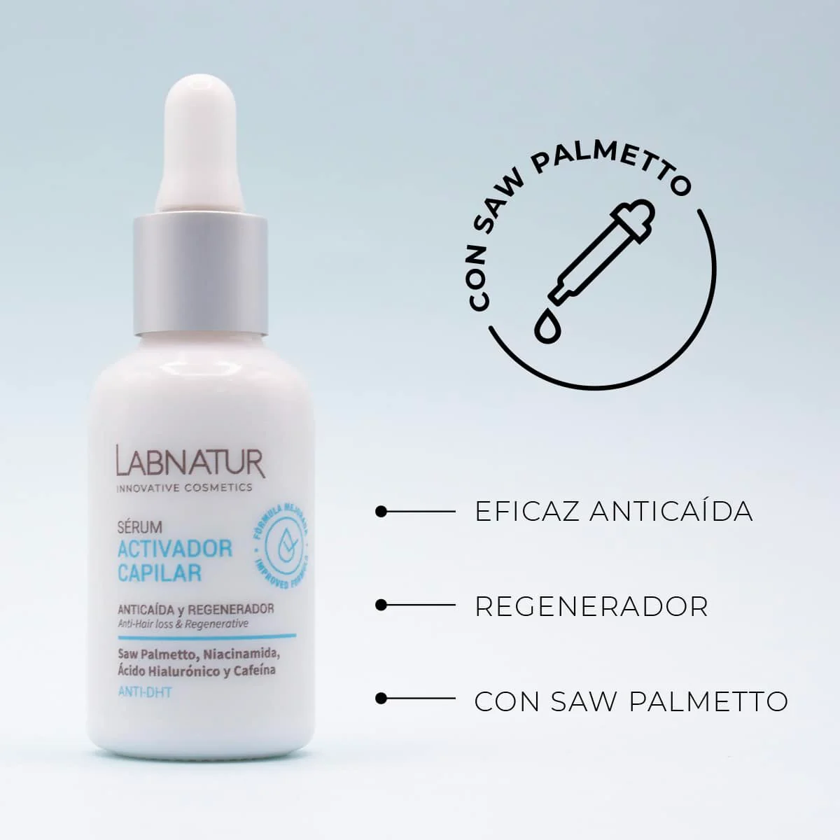 Labnatur Sérum Activador Capilar Anticaída 30 ml | Anti-DHT | Densidad y Volumen | Crecimiento | Vegano - Image 2
