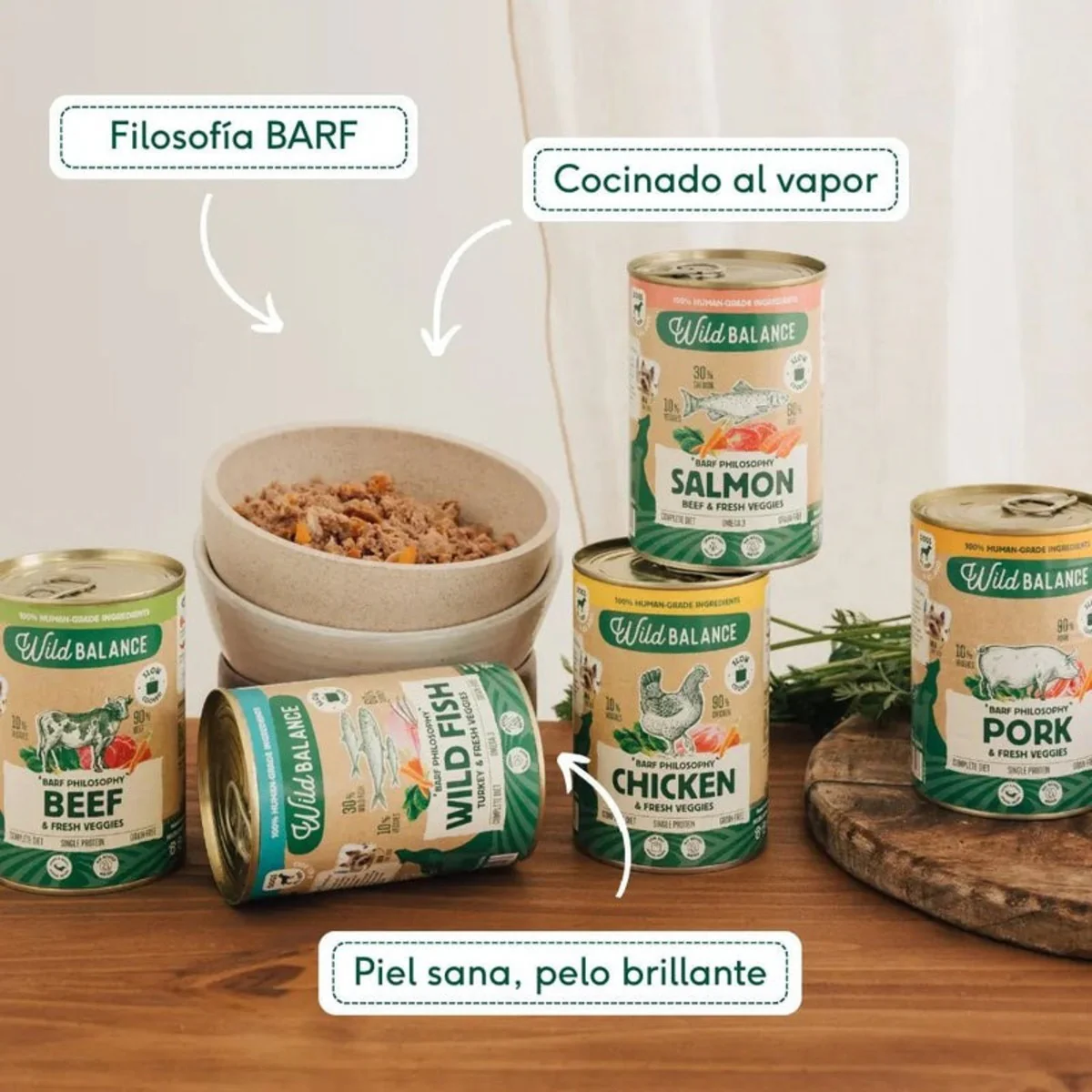 Lata Filosofía BARF de Atún Wild Balance 400g - Image 3