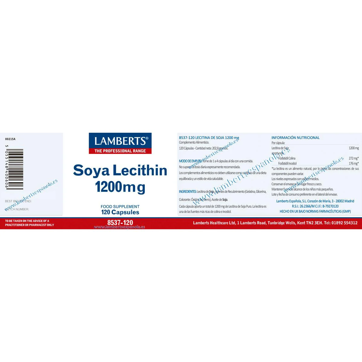 Lecitina de Soja 120 cápsulas de 1200mg - Image 3