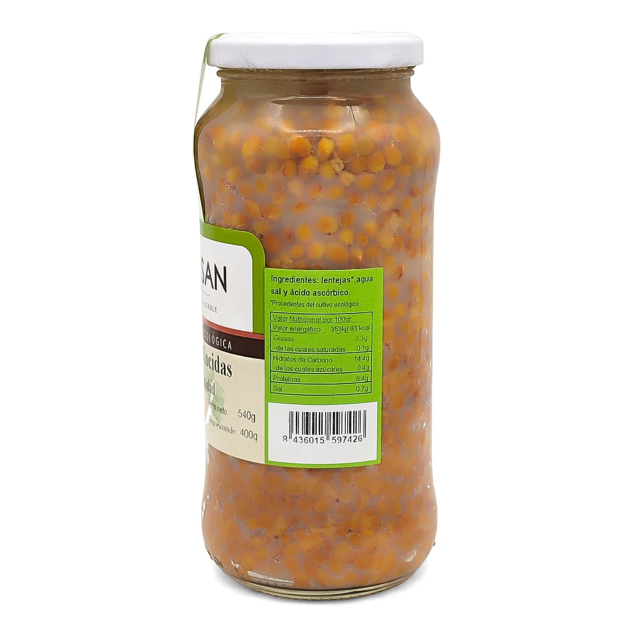 Lentejas Cocidas Eco Bionsan 400gr - Image 2