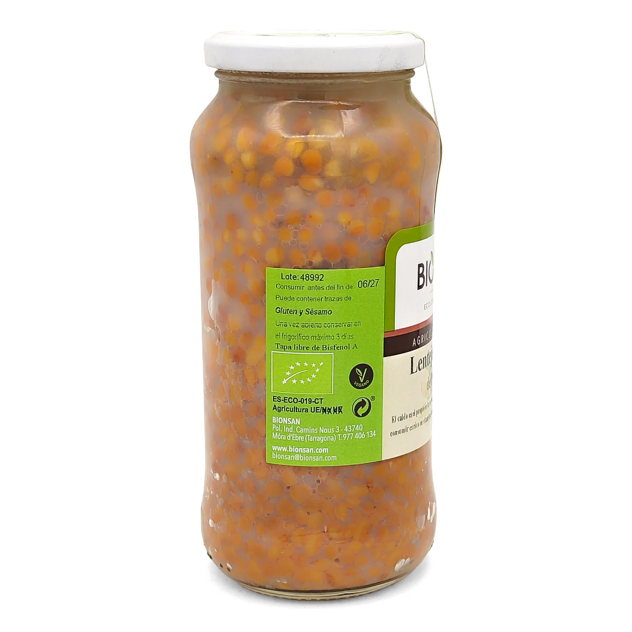 Lentejas Cocidas Eco Bionsan 400gr - Image 3