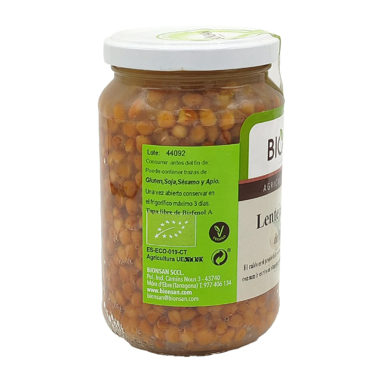 Lentejas Padrinas Cocidas Eco Bionsan 220gr - Image 3