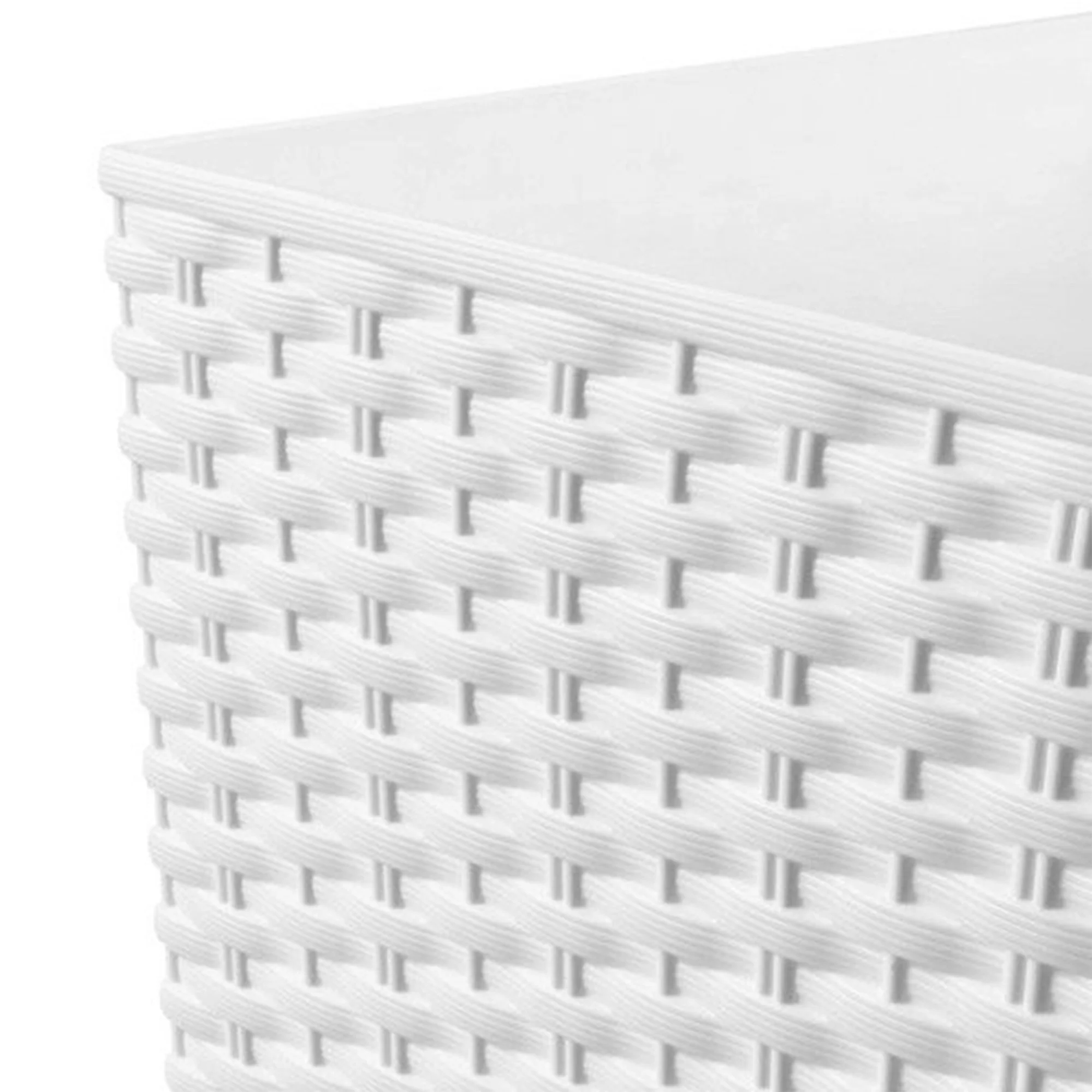 Maceta Alta Cuadrada 19 L Prosperplast Rato Square De Plástico Con Depósito En Color Blanco, 45 (alto) X 24 (ancho) X 24 (profundo) Cms - Image 4