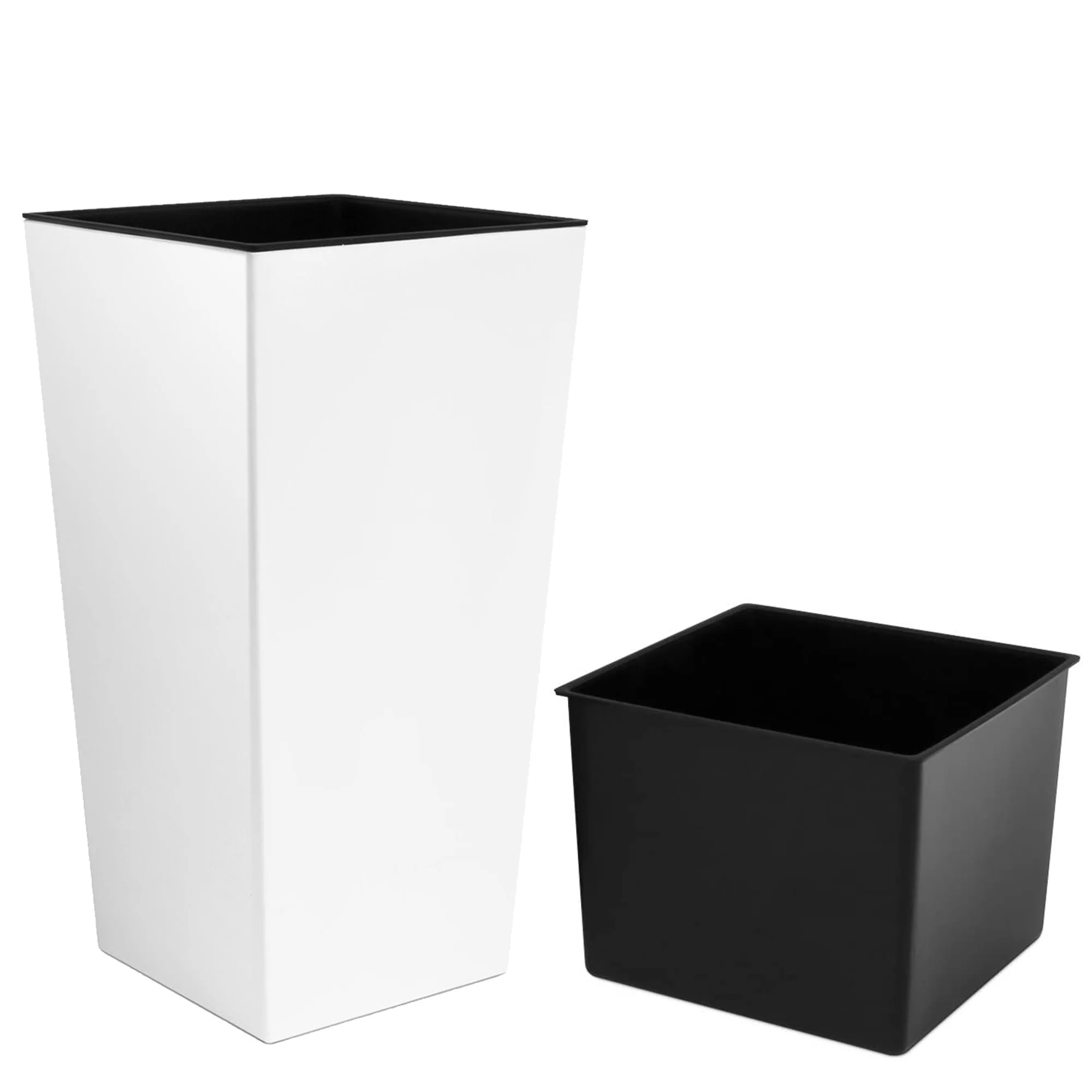 Maceta Alta Urbi 11,4 Litros, De Plastico, 19,5 X 19,5 X 37,5 Cm En Color Blanco - Image 5