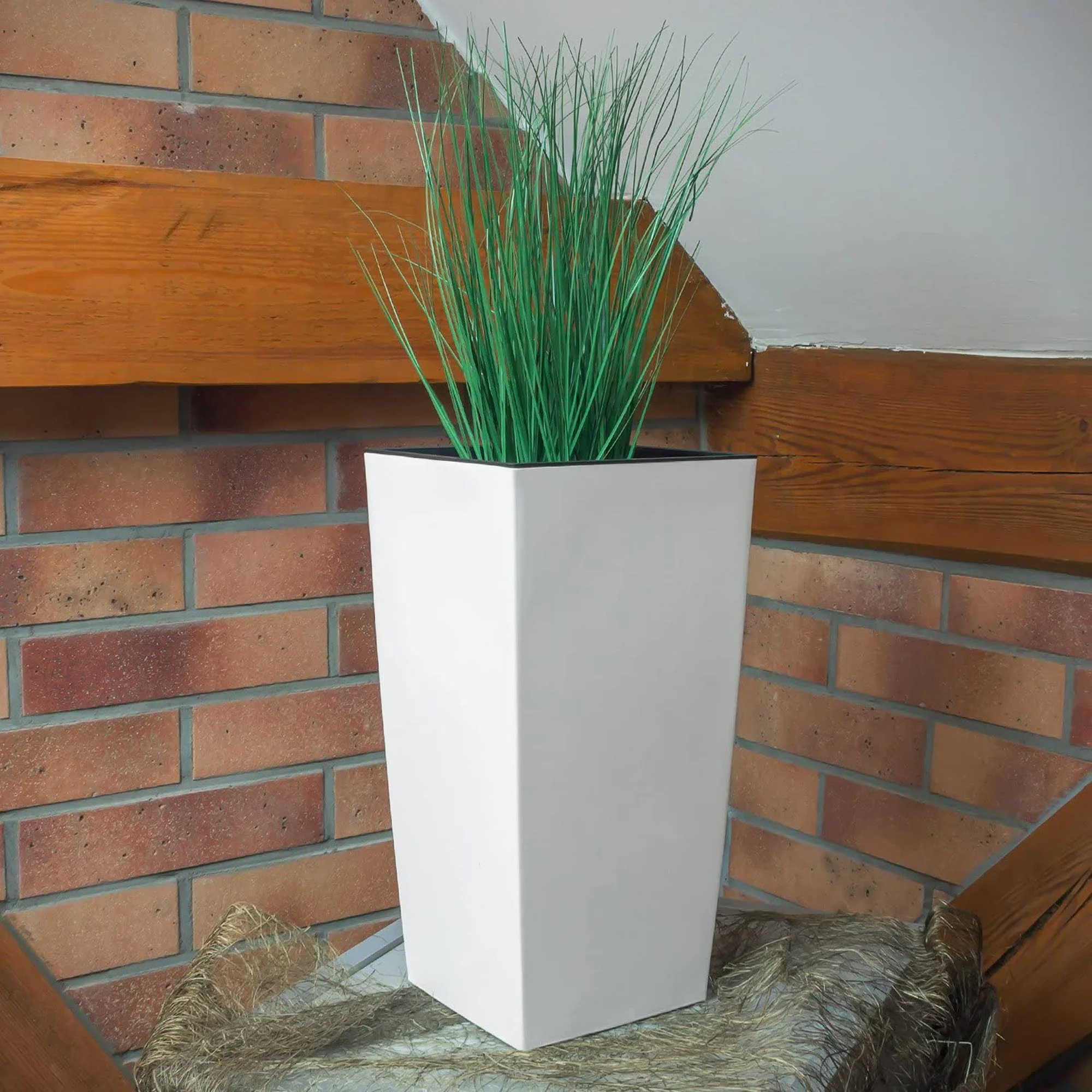 Maceta Alta Urbi 16,3 Litros, De Plastico, 22 X 22 X 42 Cm En Color Blanco - Image 6