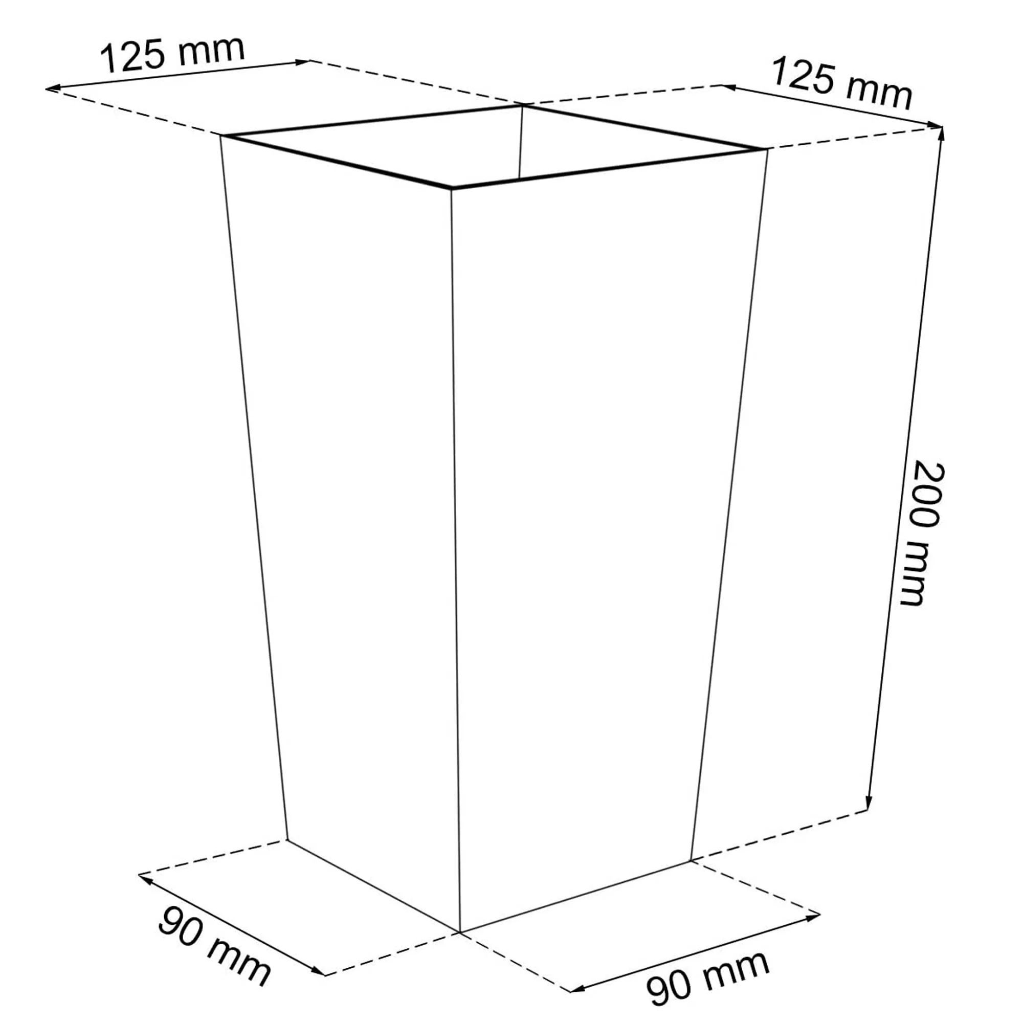Maceta Alta Urbi 2 Litros, De Plastico, 12,6 X 12,6 X 20 Cm En Color Blanco - Image 2