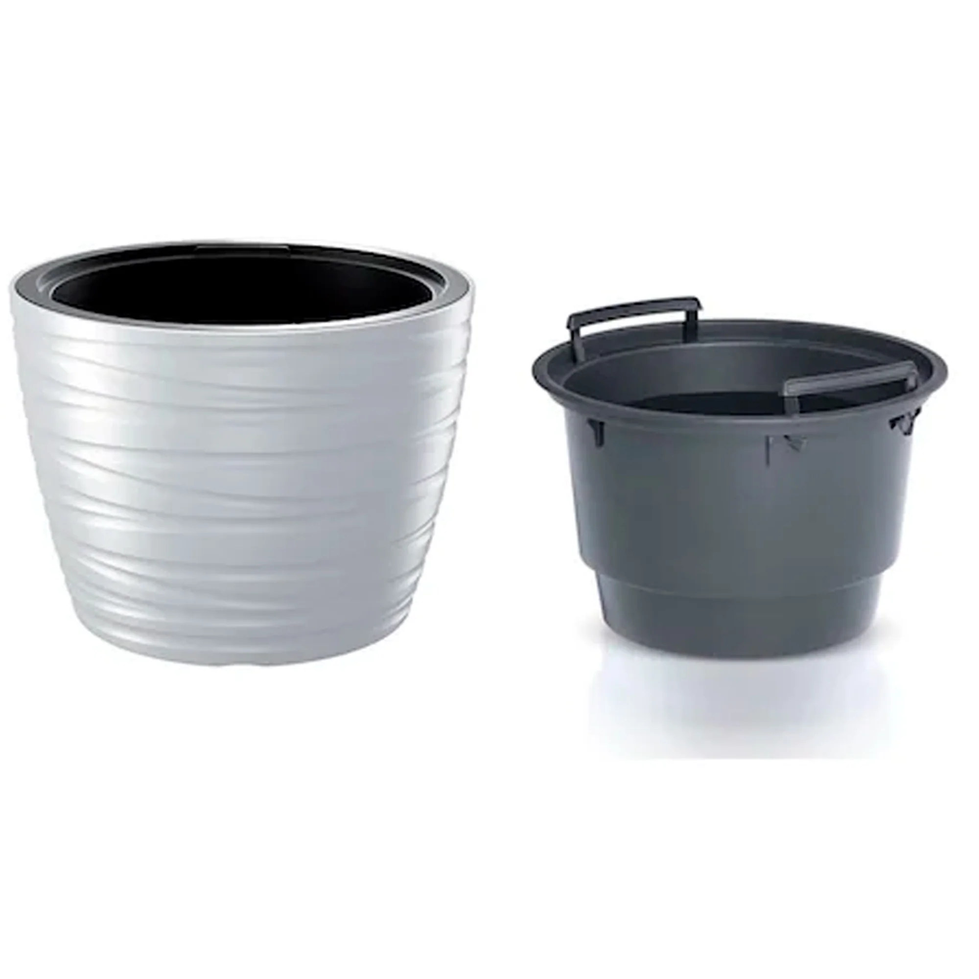 Maceta Baja Con Deposito 22l Maze De Plastico En Color Blanco 37,5 (largo) X 37,5 (ancho) X 27,9 (alto) Cm - Image 2