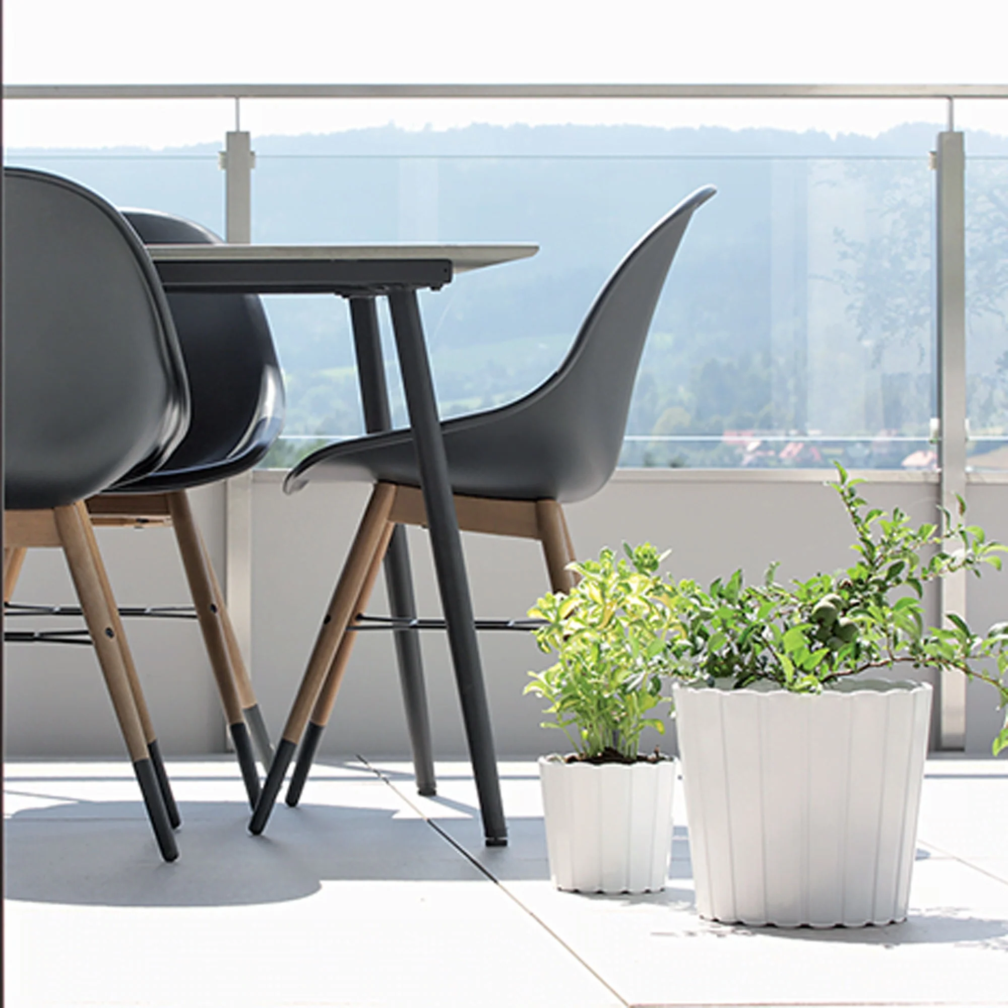 Maceta Boardee Basic 2,2l., Dimensiones (mm) 165x165x150, Color Gris Piedra - Image 3
