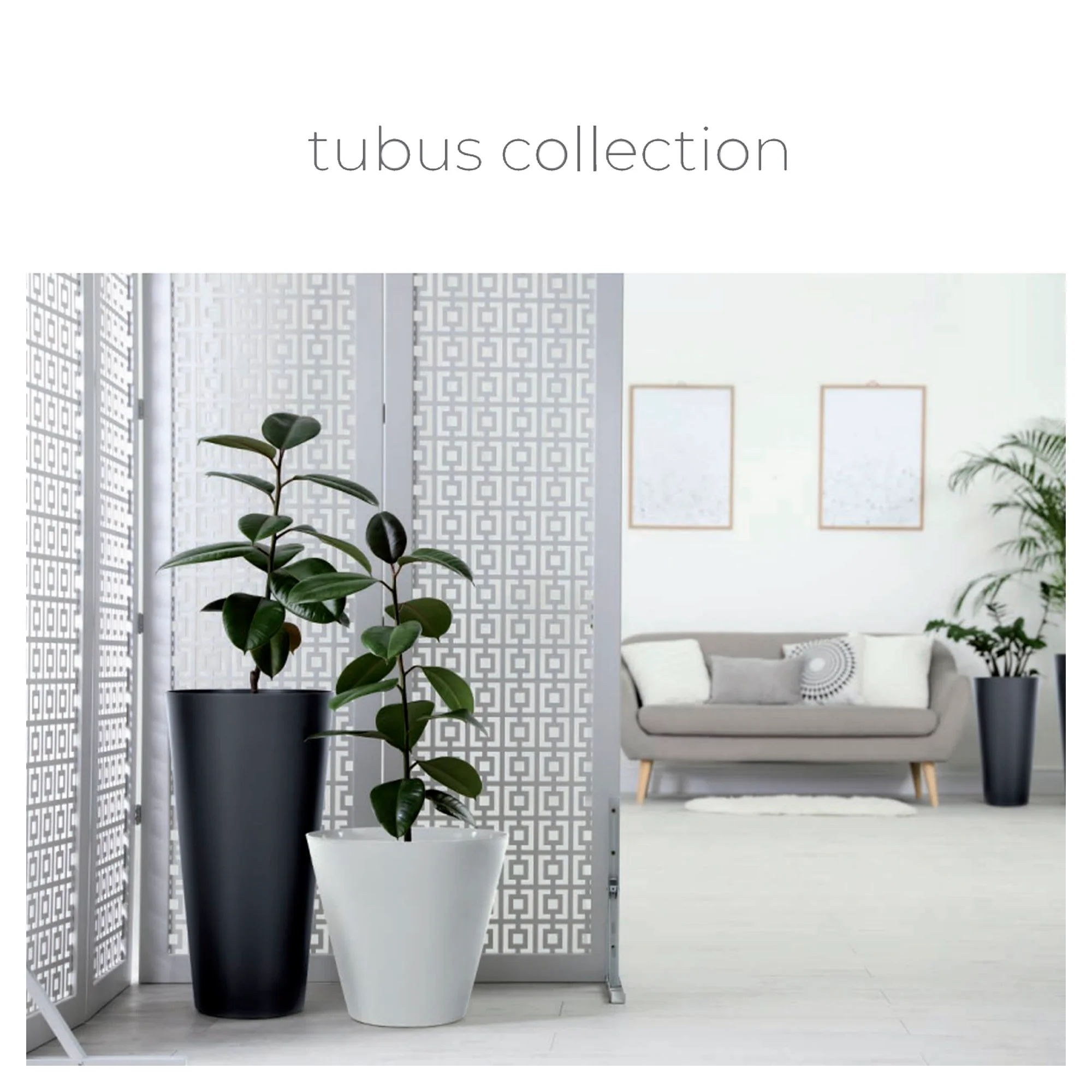 Maceta Brillo Tubus Slim 15,5l., Dimensiones (mm) 250x250x476, Color Blanco - Image 2
