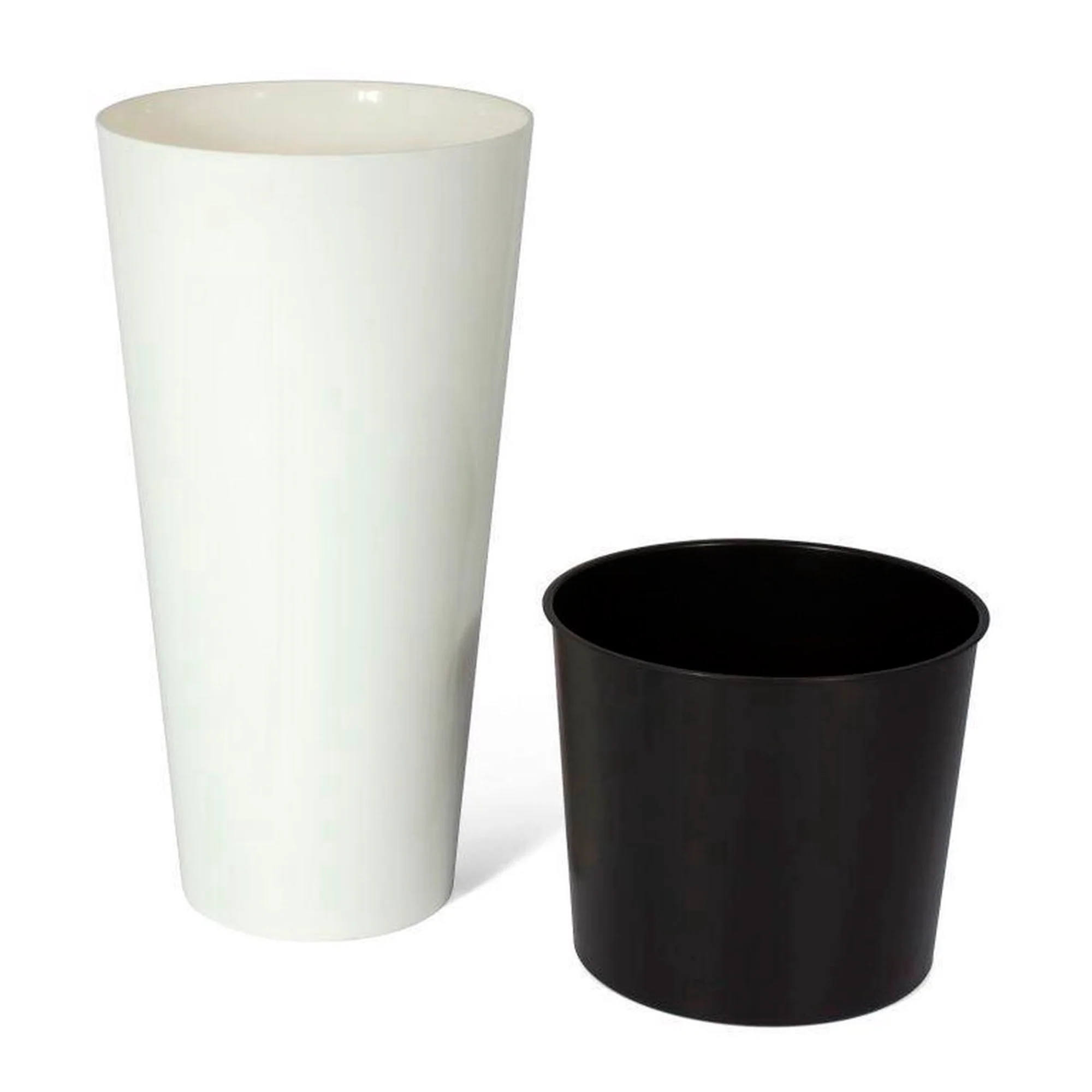 Maceta Brillo Tubus Slim 15,5l., Dimensiones (mm) 250x250x476, Color Blanco - Image 4