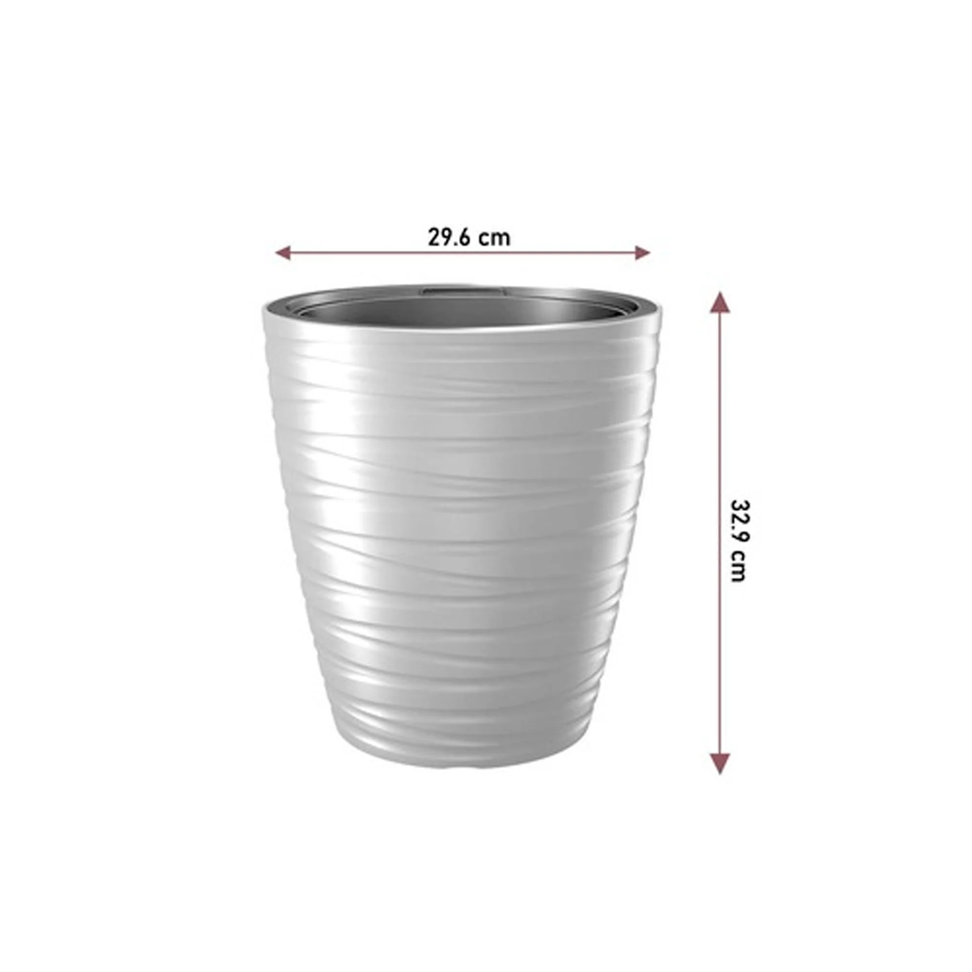 Maceta Con Deposito 16l Maze De Plastico En Color Antracita 29,6 (largo) X 29,6 (ancho) X 32,9 (alto) Cm - Image 3