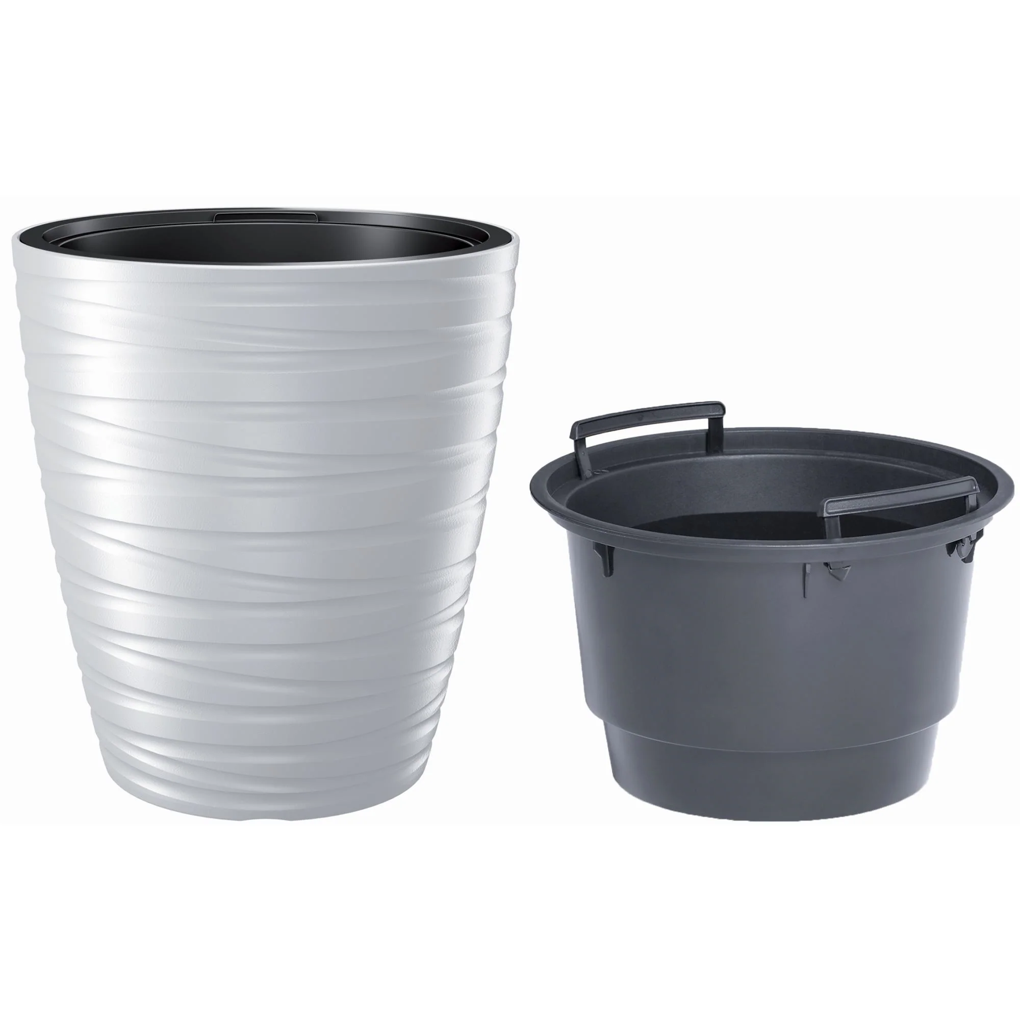 Maceta Con Deposito 16l Maze De Plastico En Color Blanco 29,6 (largo) X 29,6 (ancho) X 32,9 (alto) Cm - Image 2