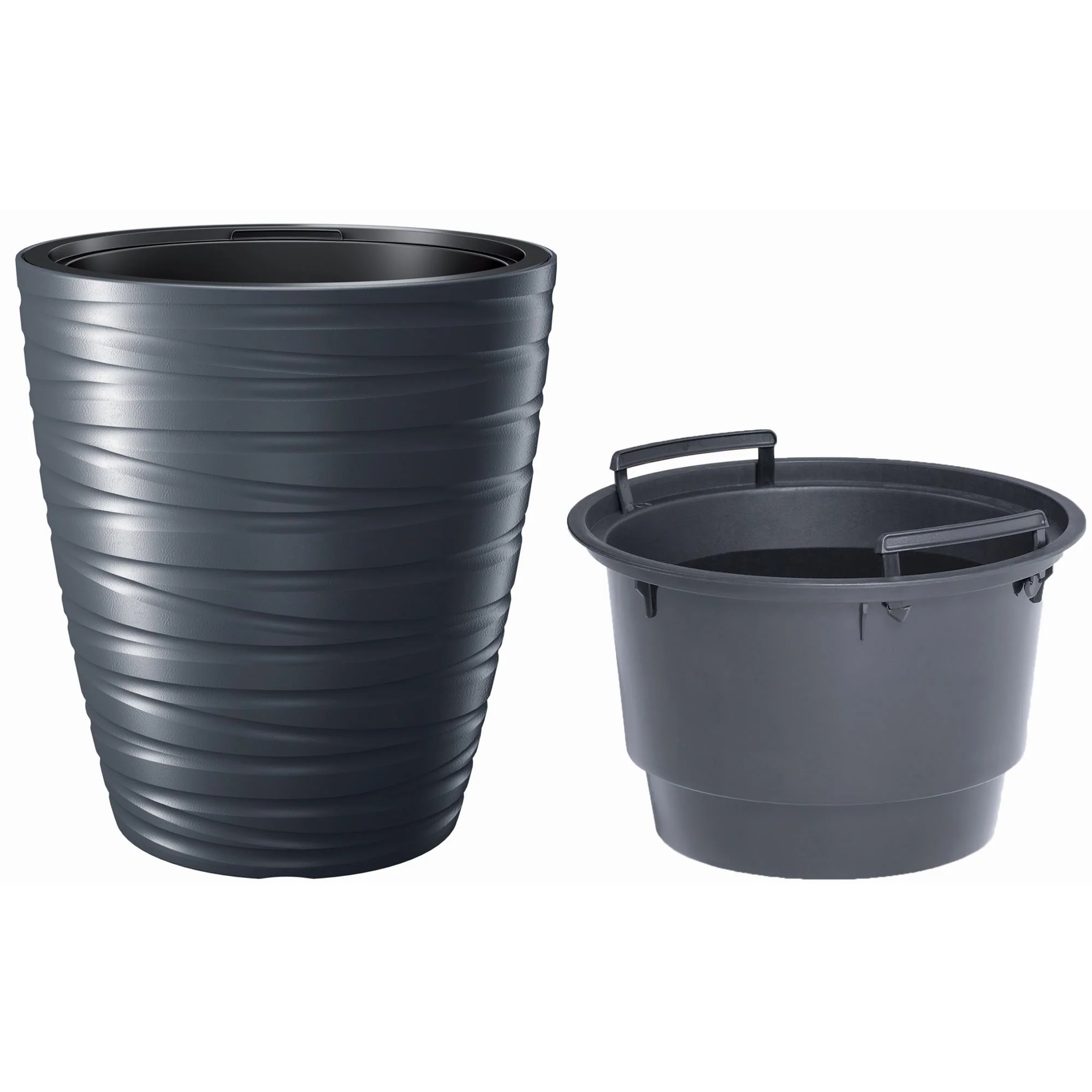 Maceta Con Deposito 32l Maze De Plastico En Color Antracita 37,5 (largo) X 37,5 (ancho) X 41,9 (alto) Cm - Image 3