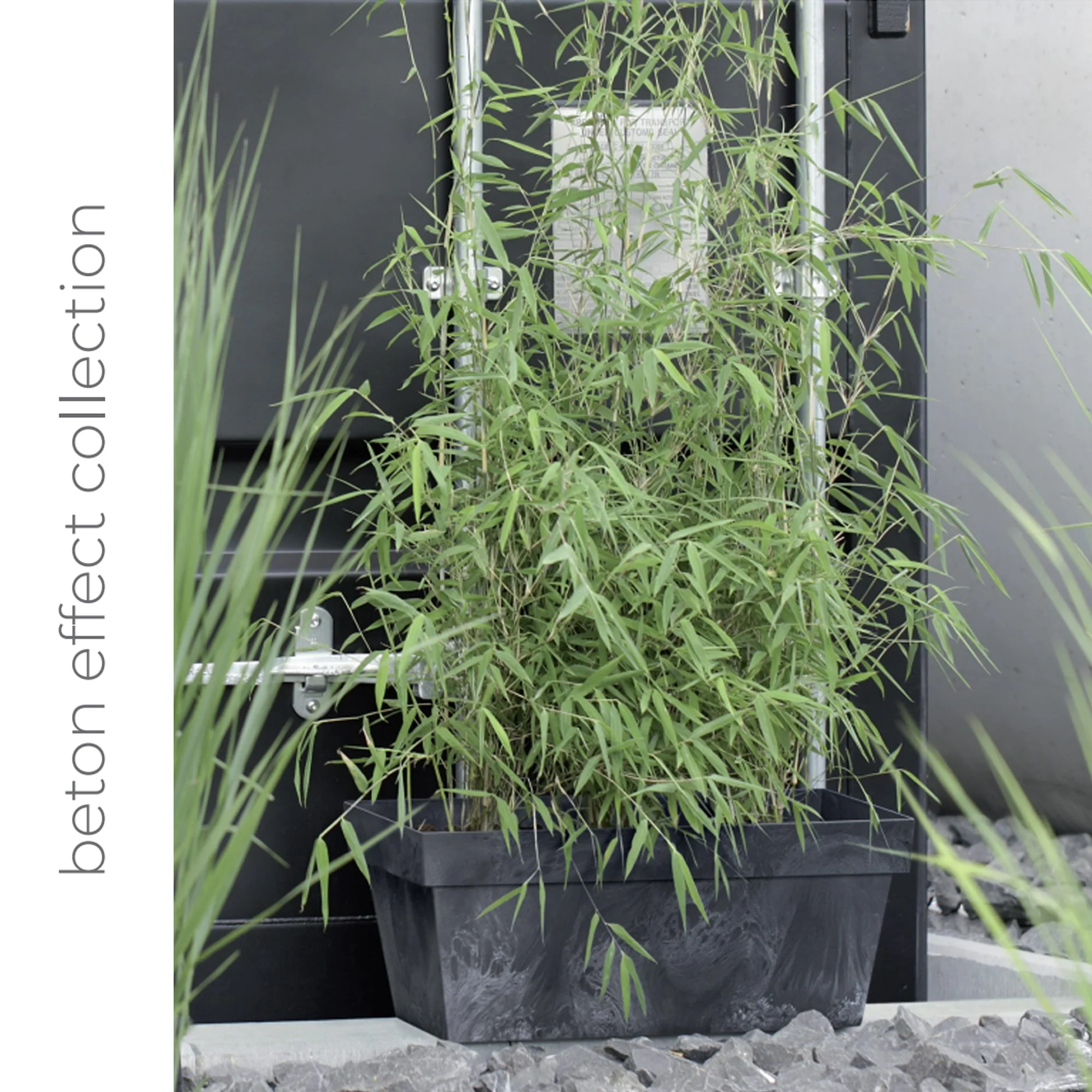 Maceta Cube Beton Effect 3,5l., Dimensiones (mm) 200x200x177, Color Antracita - Image 2