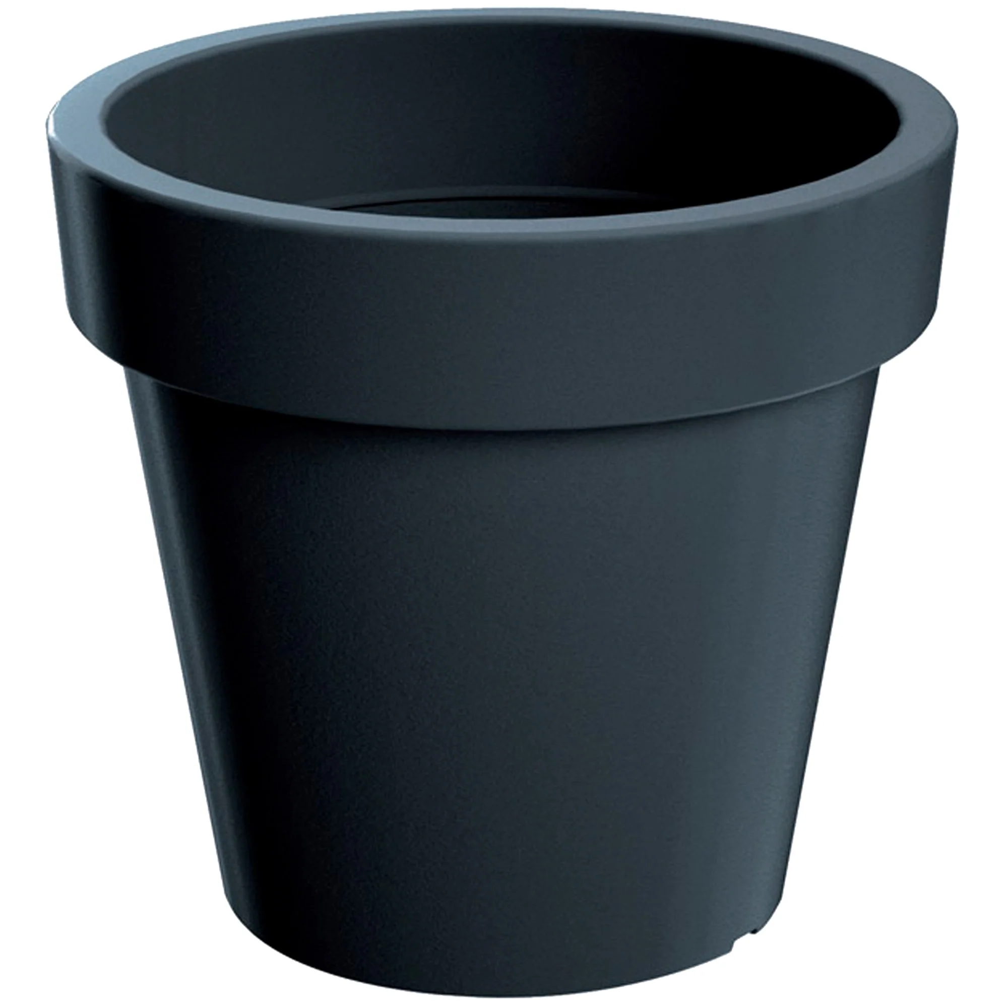 Maceta De Plastico Lofly En Color Antracita 13,4 (largo) X 13,4 (ancho) X 12 (alto) Cm