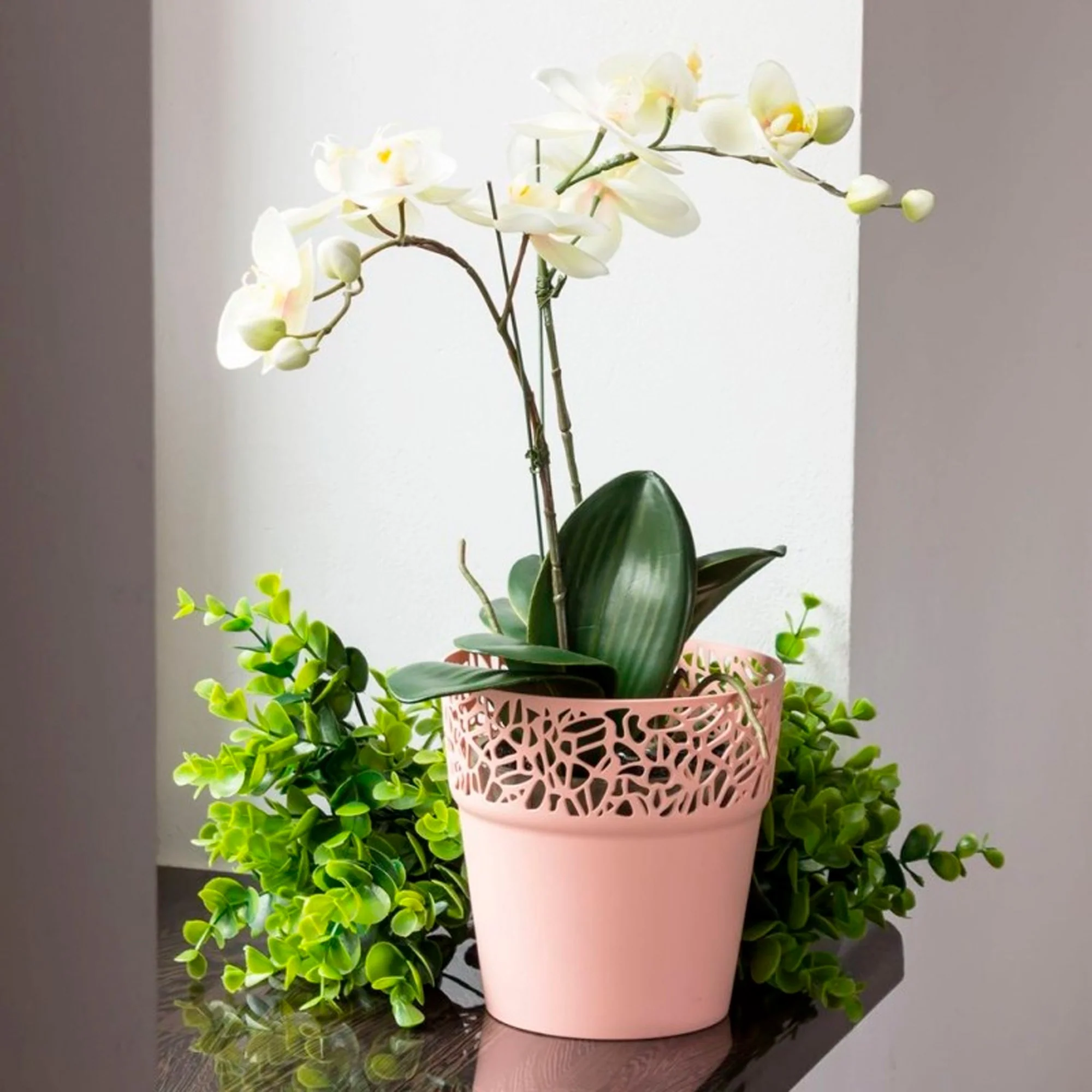 Maceta De Plastico Tree En Color Mocca 17,5 (largo) X 17,5 (ancho) X 17,9 (alto) Cm - Image 3