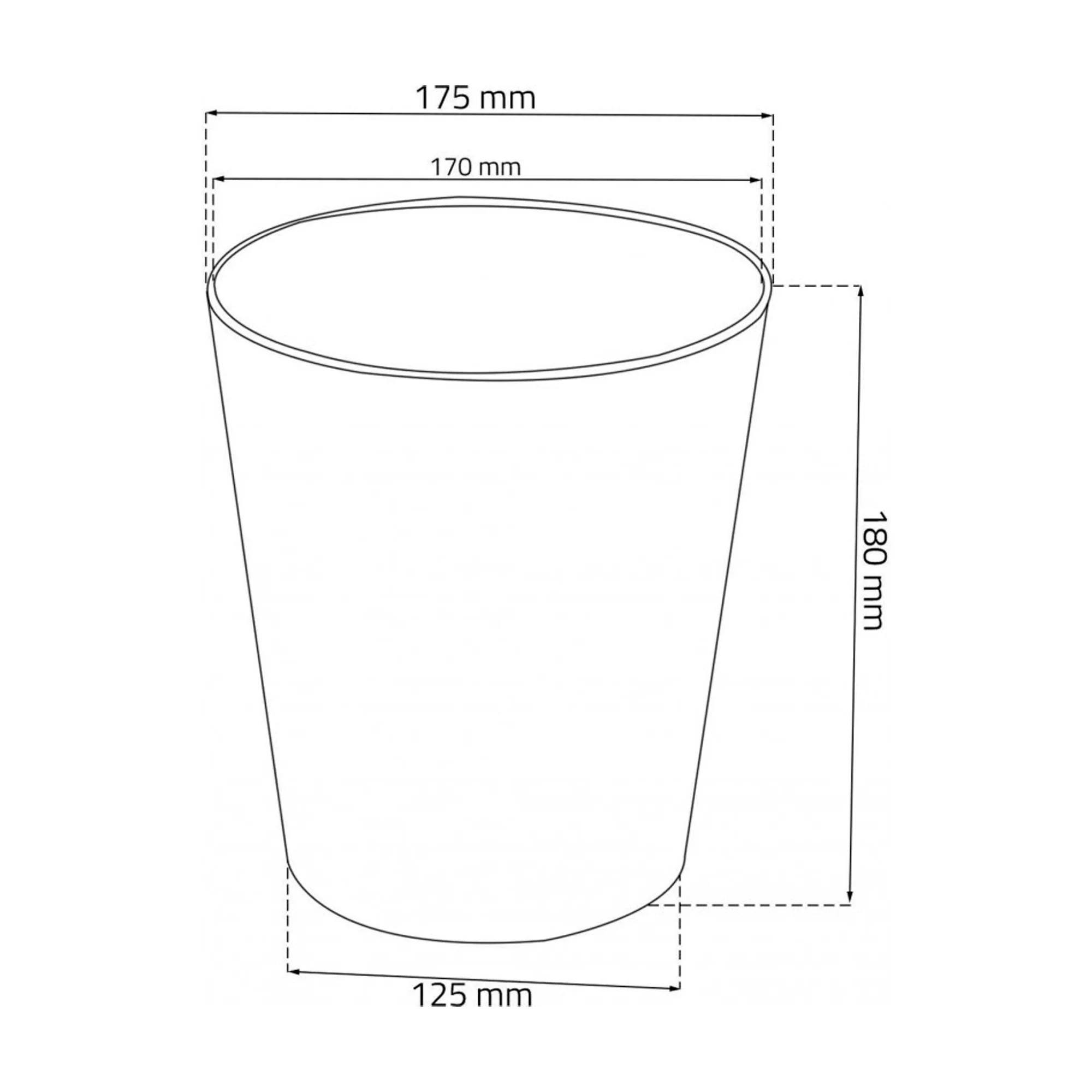 Maceta De Plastico Tree En Color Mocca 17,5 (largo) X 17,5 (ancho) X 17,9 (alto) Cm - Image 4