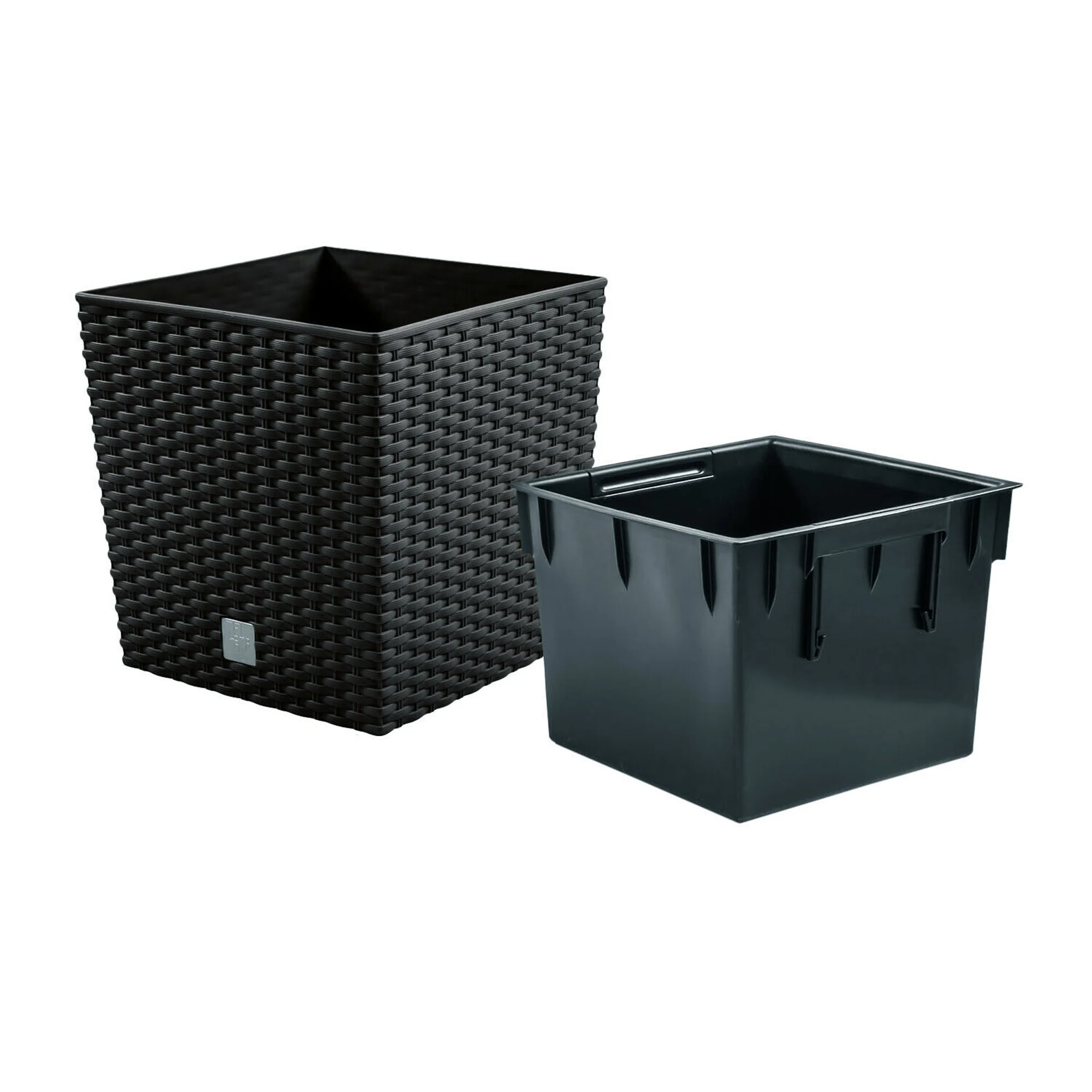 Maceta Rato 15,8 Litros Con Cubilete Para Plantar En Color Antracita 26,2 X 26,2 X 26,6 Cm. - Image 2