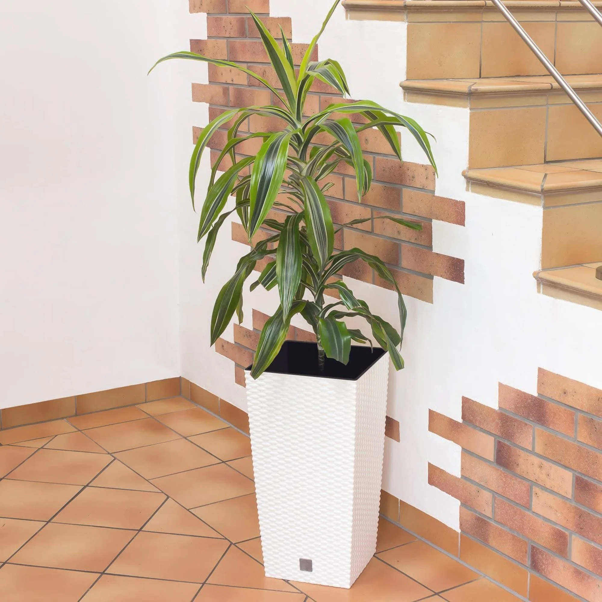 Maceta Rato De 35 Litros Con Inserto 28,7 X 28,7 X 55 Cm En Color Blanco - Image 5
