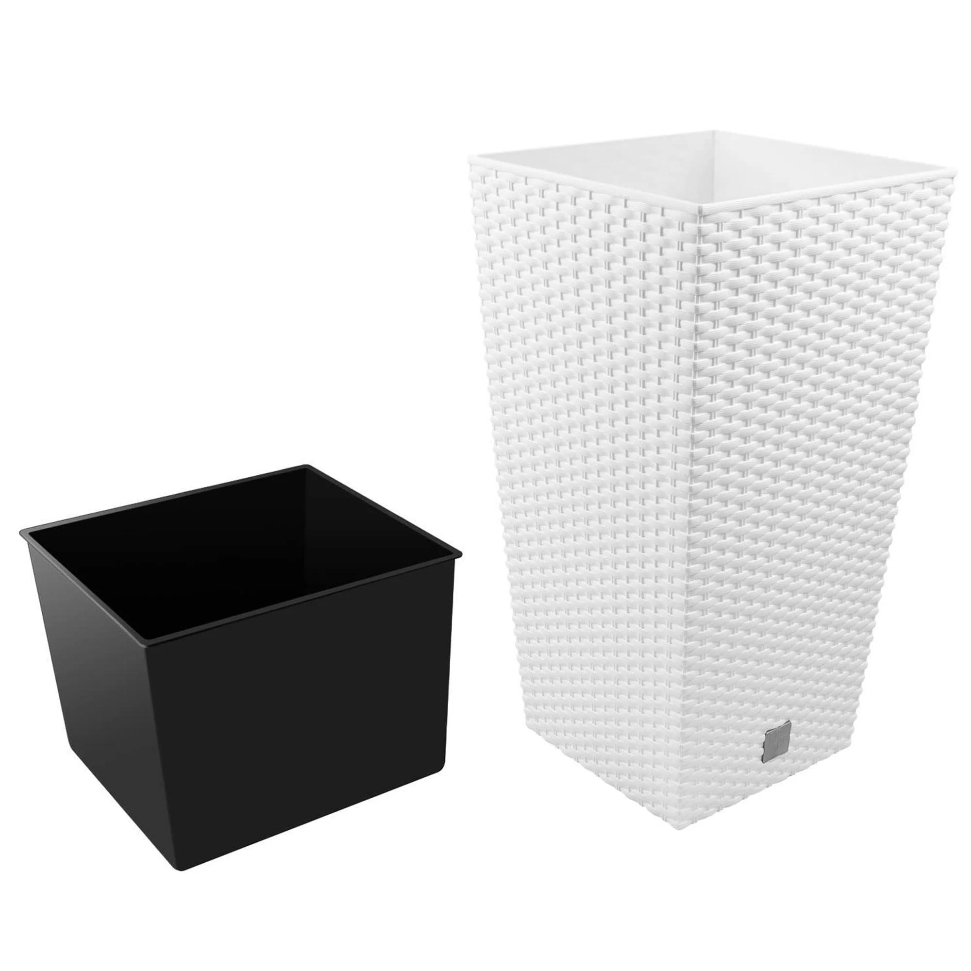 Maceta Rato De 7,2 Litros Con Inserto 17 X 17 X 32,4 Cm En Color Blanco - Image 5