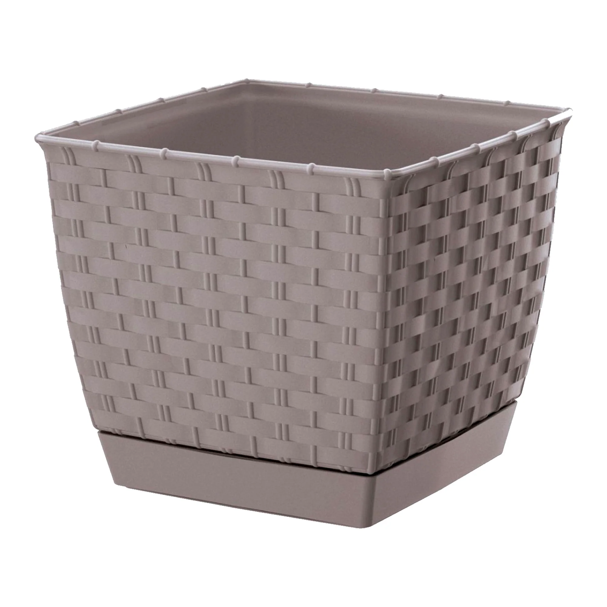 Maceta Ratolla Square 3,8l., Dimensiones (mm) 190x190x159, Color Mocca