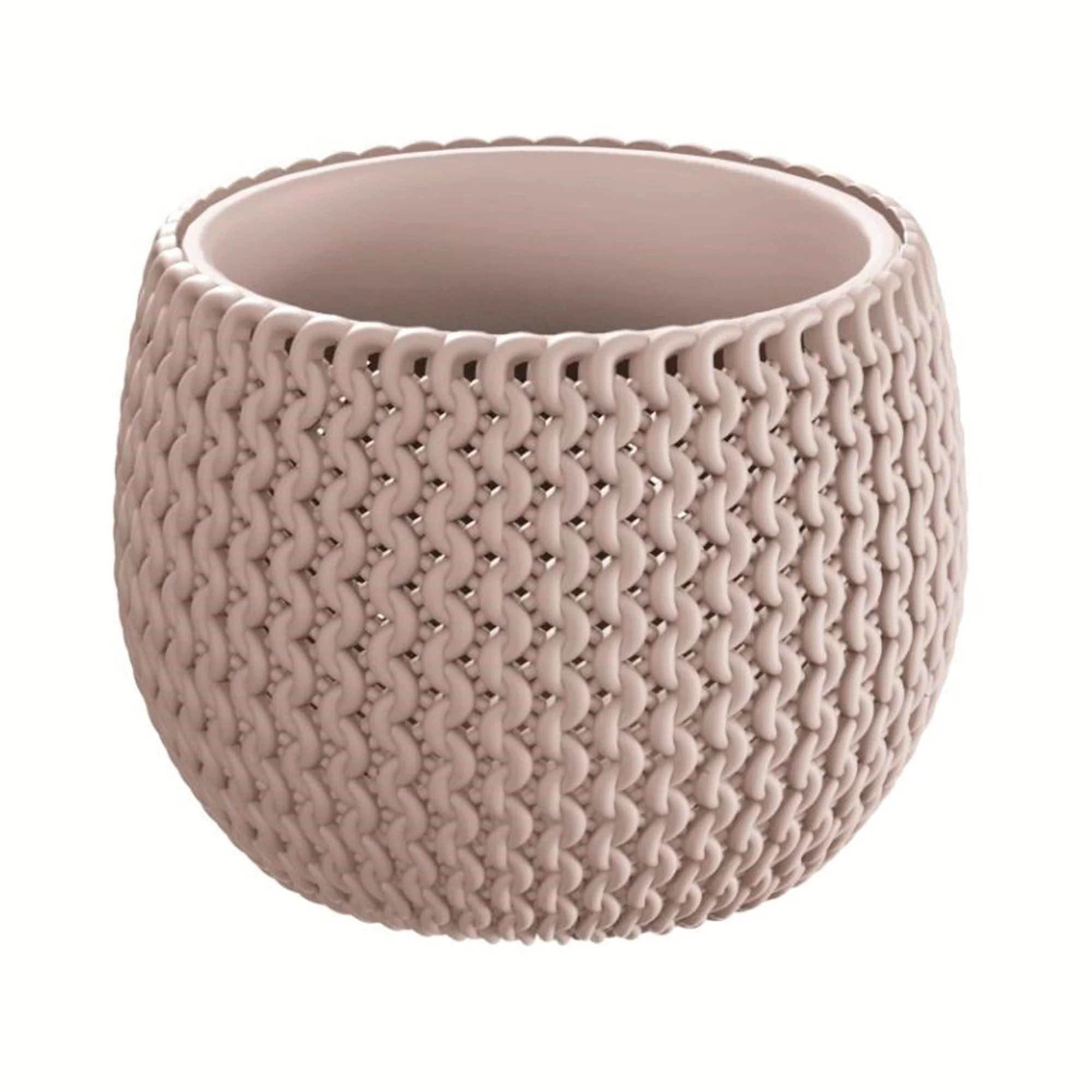 Maceta Redonda Con Deposito Splofy Bowl De Plastico En Color Mocca 29 (largo) X 29 (ancho) X 19 (altura) Cm - Image 2